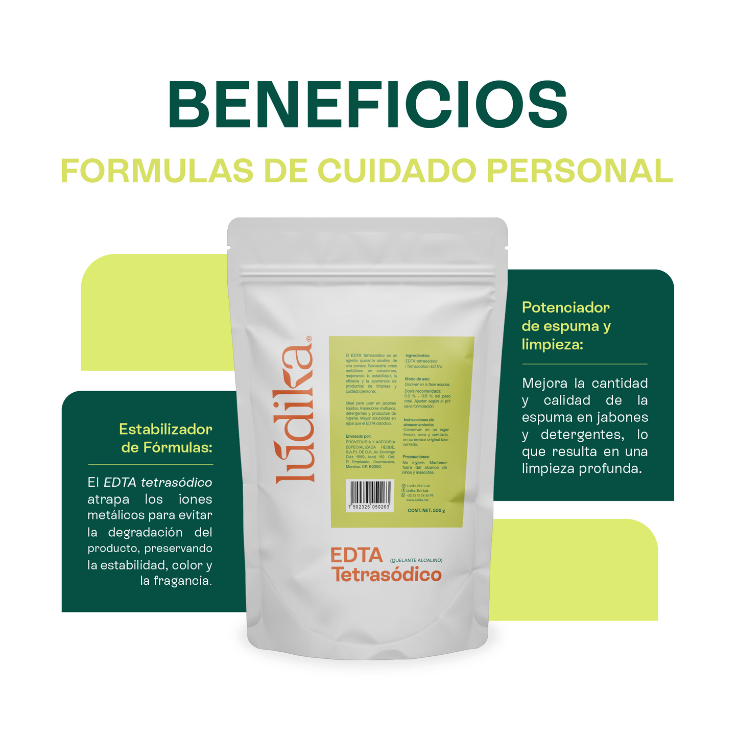 EDTA Tetrasódico | Uso en productos de limpieza |Estabilizador y Potenciador en Jabones y Limpiadores