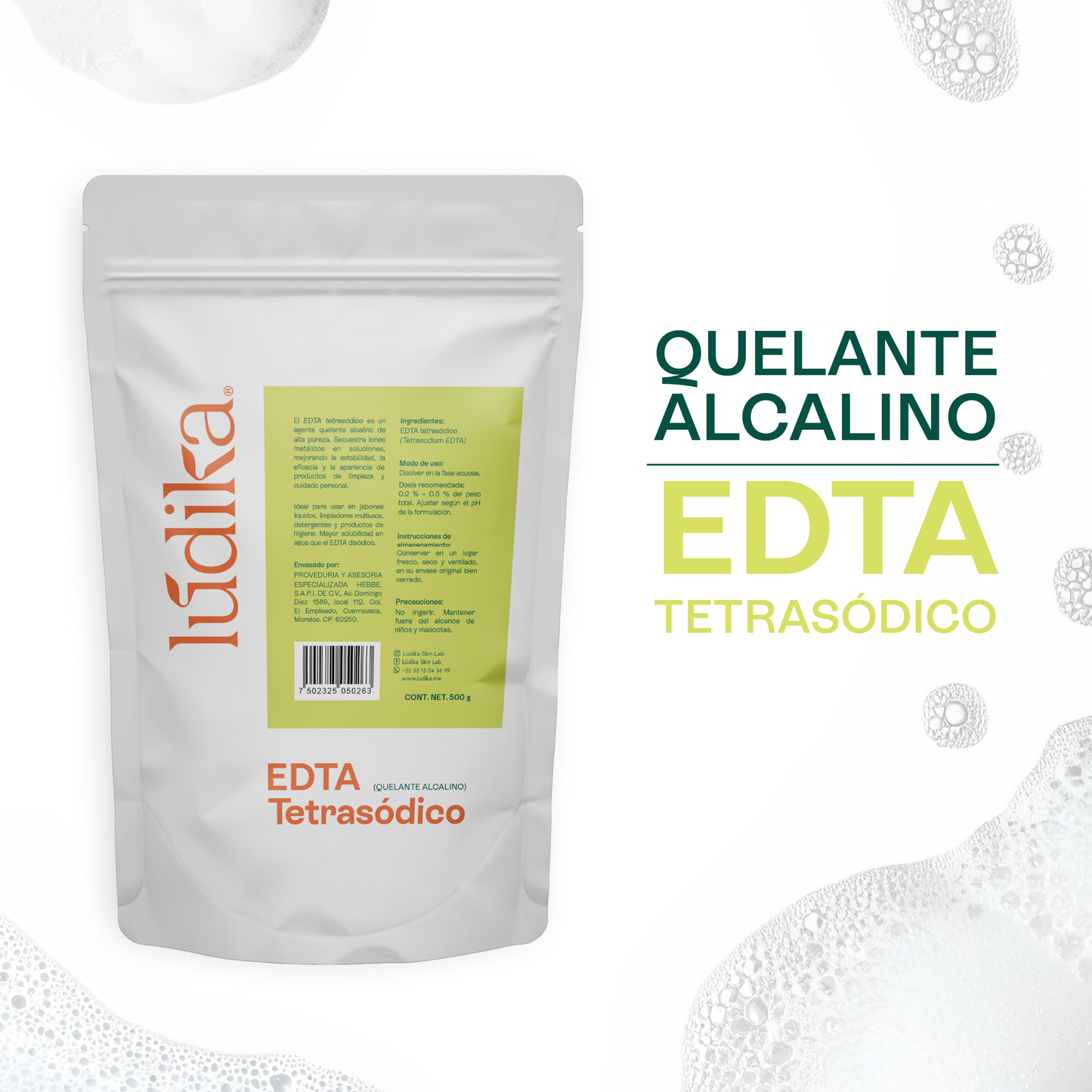 EDTA Tetrasódico | Uso en productos de limpieza |Estabilizador y Potenciador en Jabones y Limpiadores