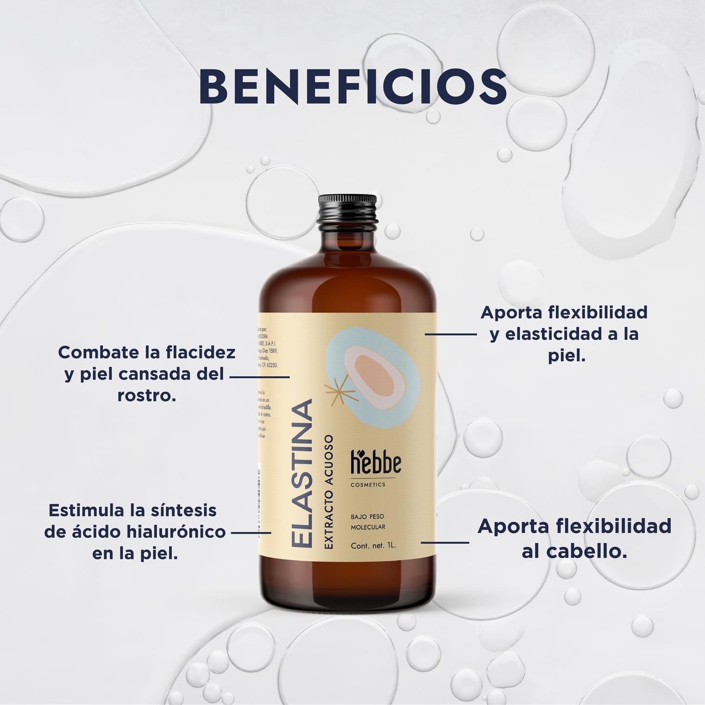 Proteína Hidrolizada de Elastina | Facial, Corporal y Capilar | Activo Reafirmante, Tensor y Promotor de Elasticidad