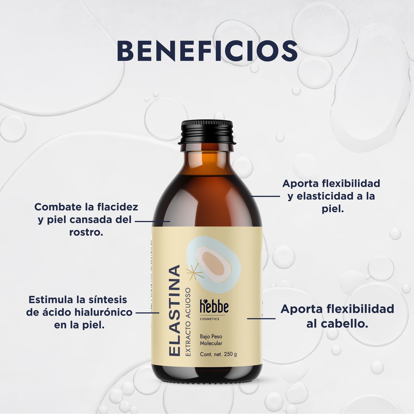 Proteína Hidrolizada de Elastina | Facial, Corporal y Capilar | Activo Reafirmante, Tensor y Promotor de Elasticidad