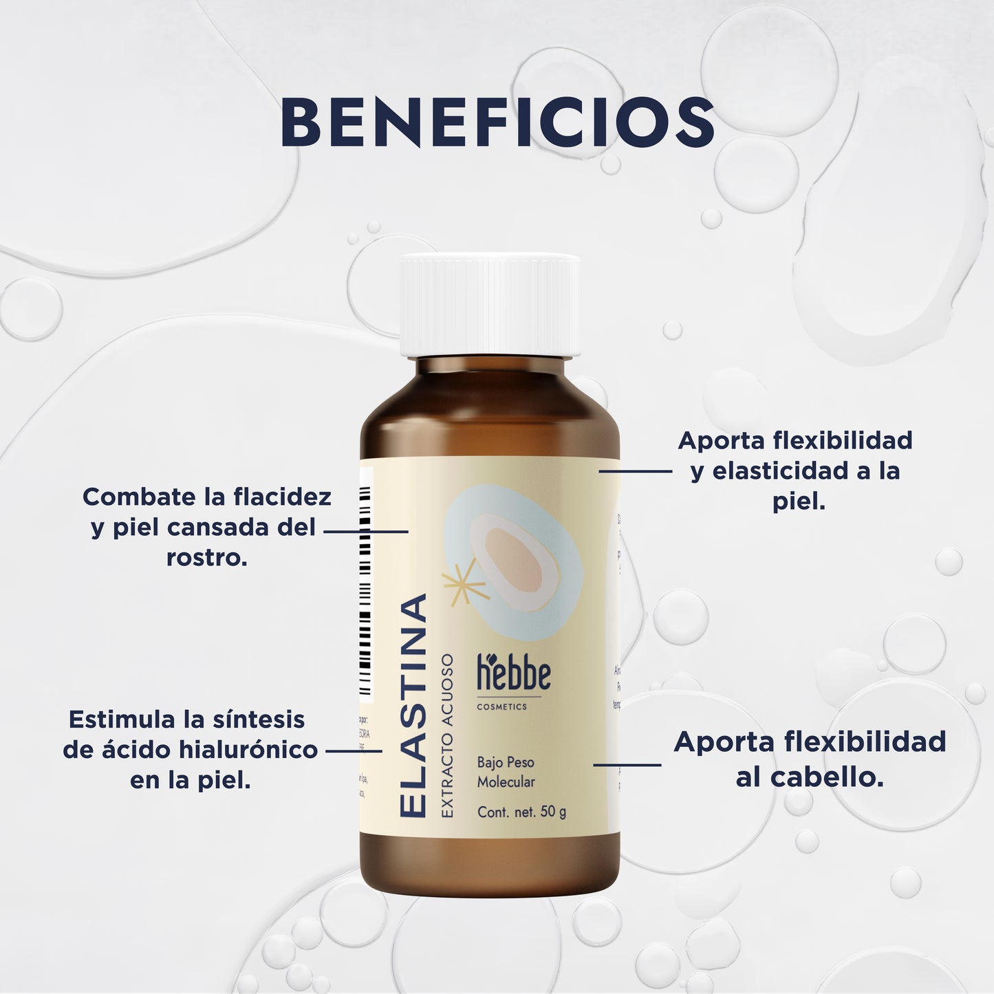 Proteína Hidrolizada de Elastina | Facial, Corporal y Capilar | Activo Reafirmante, Tensor y Promotor de Elasticidad
