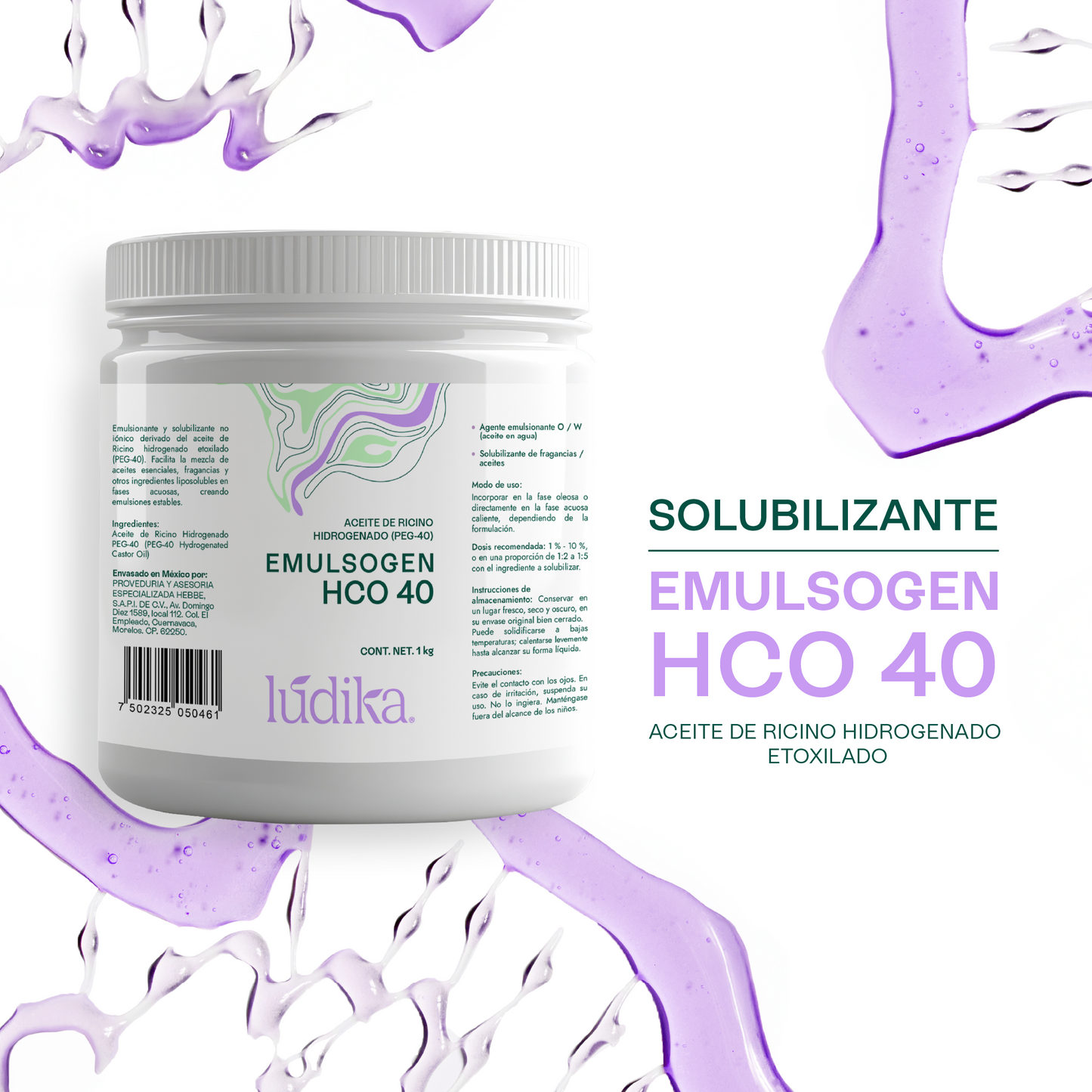 Emulsogen HCO 040 Aceite de ricino Hidrogenado | Solubilizante Vegetal para Fragancias y Emulsionante Versátil