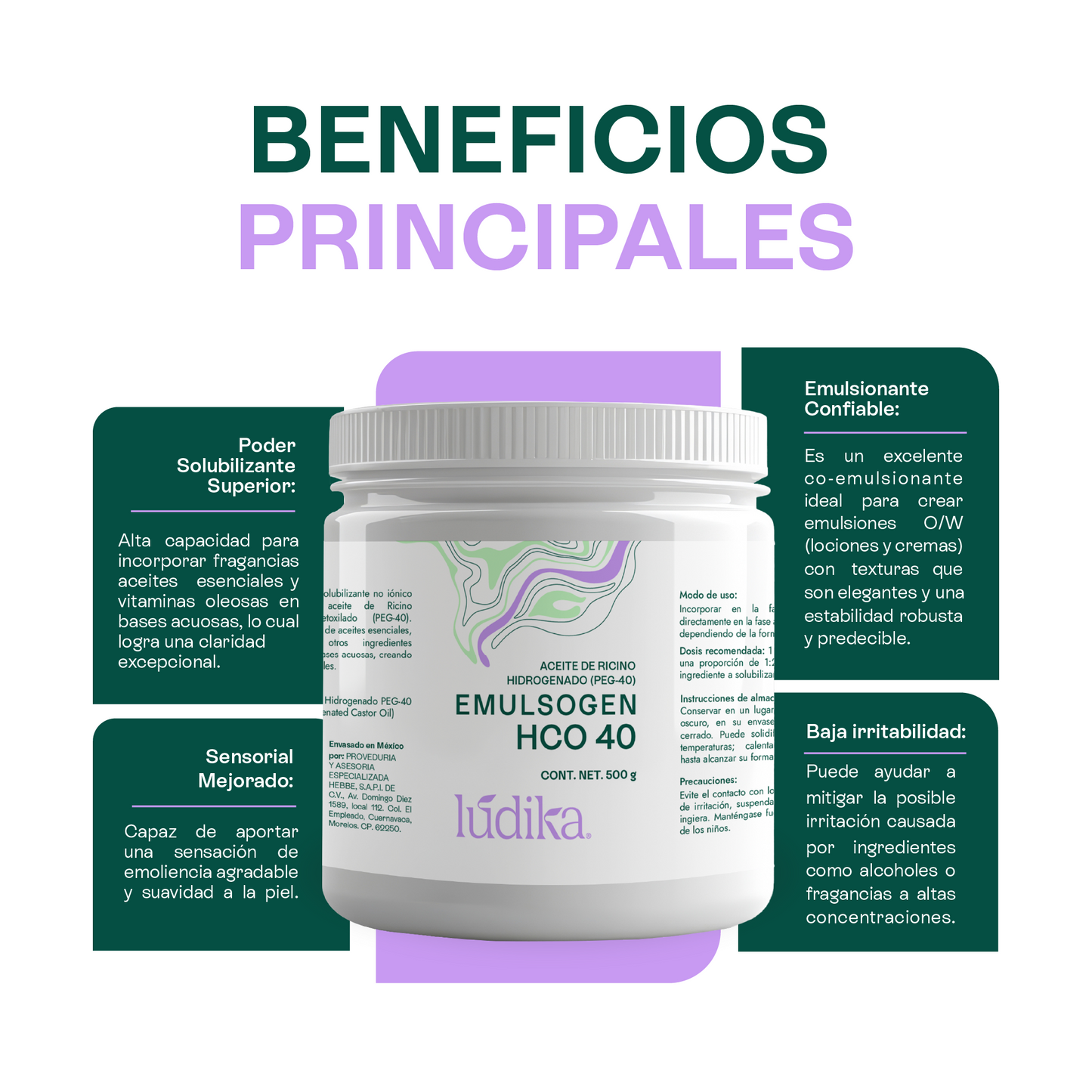Emulsogen HCO 040 Aceite de ricino Hidrogenado | Solubilizante Vegetal para Fragancias y Emulsionante Versátil