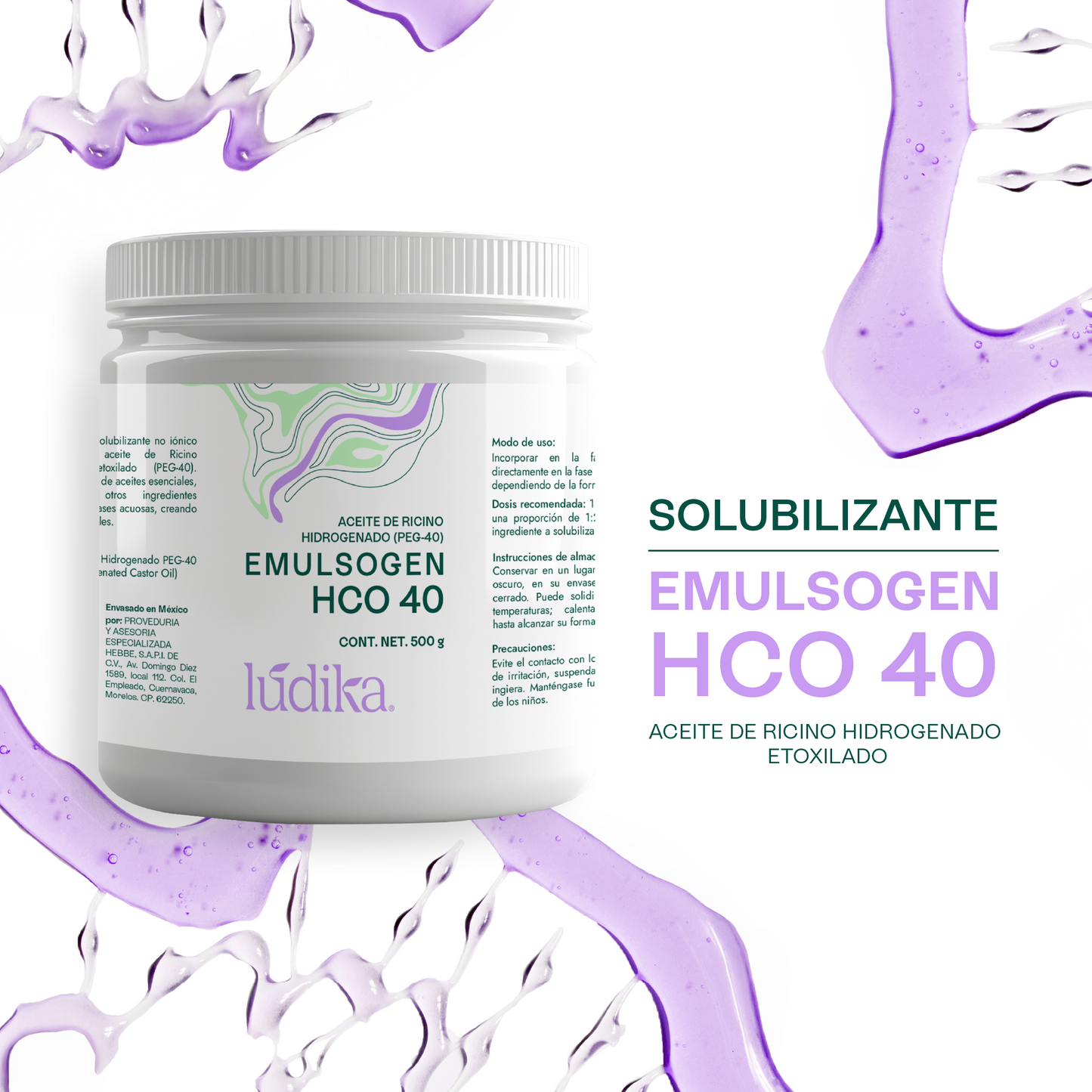 Emulsogen HCO 040 Aceite de ricino Hidrogenado | Solubilizante Vegetal para Fragancias y Emulsionante Versátil