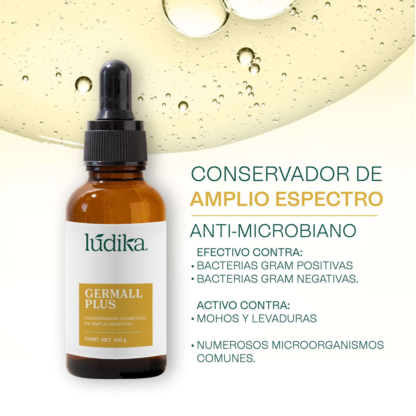 Germall Plus | Conservador Líquido de Amplio Espectro y Alta Eficacia para Cosméticos de color y bloqueadores solares