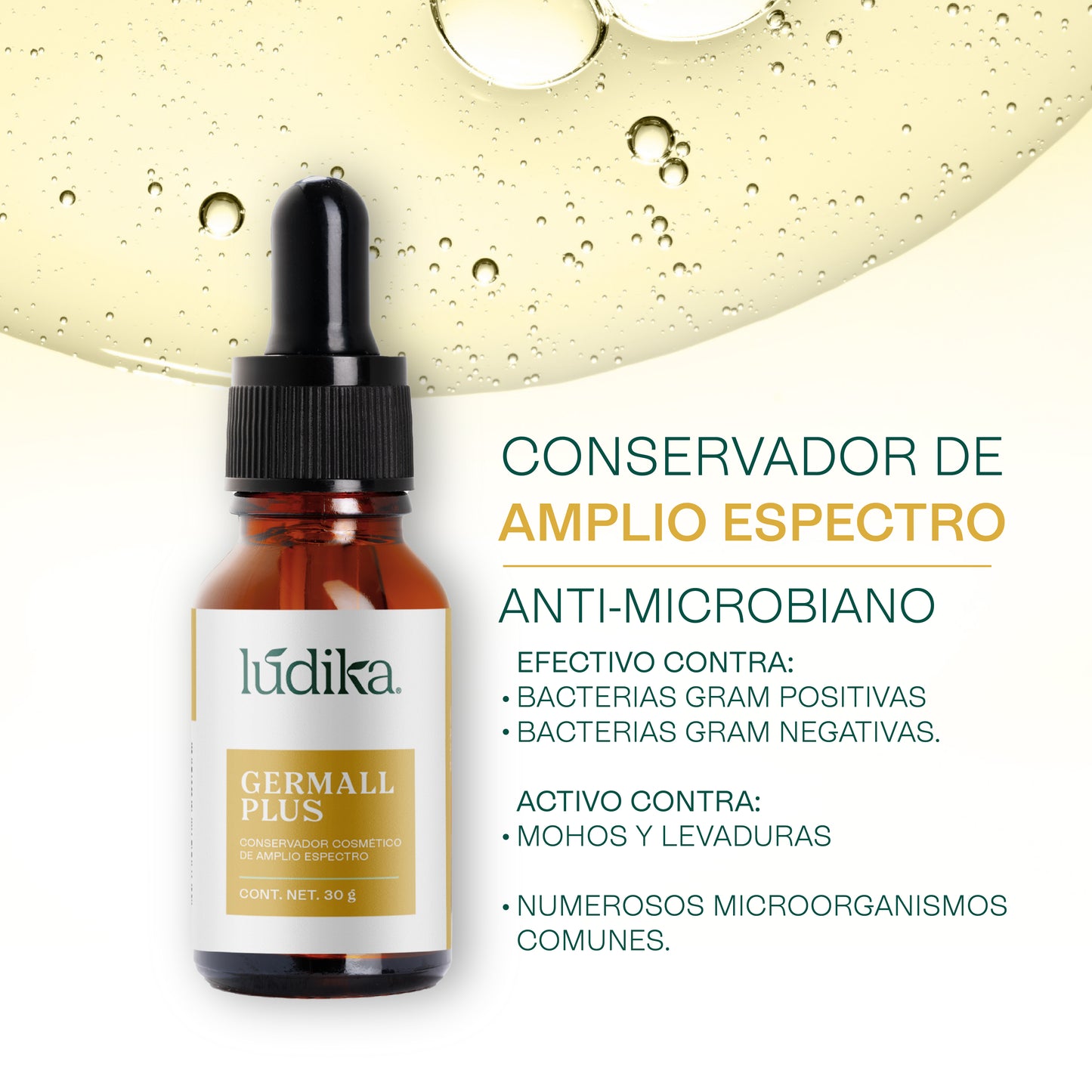 Germall Plus | Conservador Líquido de Amplio Espectro y Alta Eficacia para Cosméticos de color y bloqueadores solares
