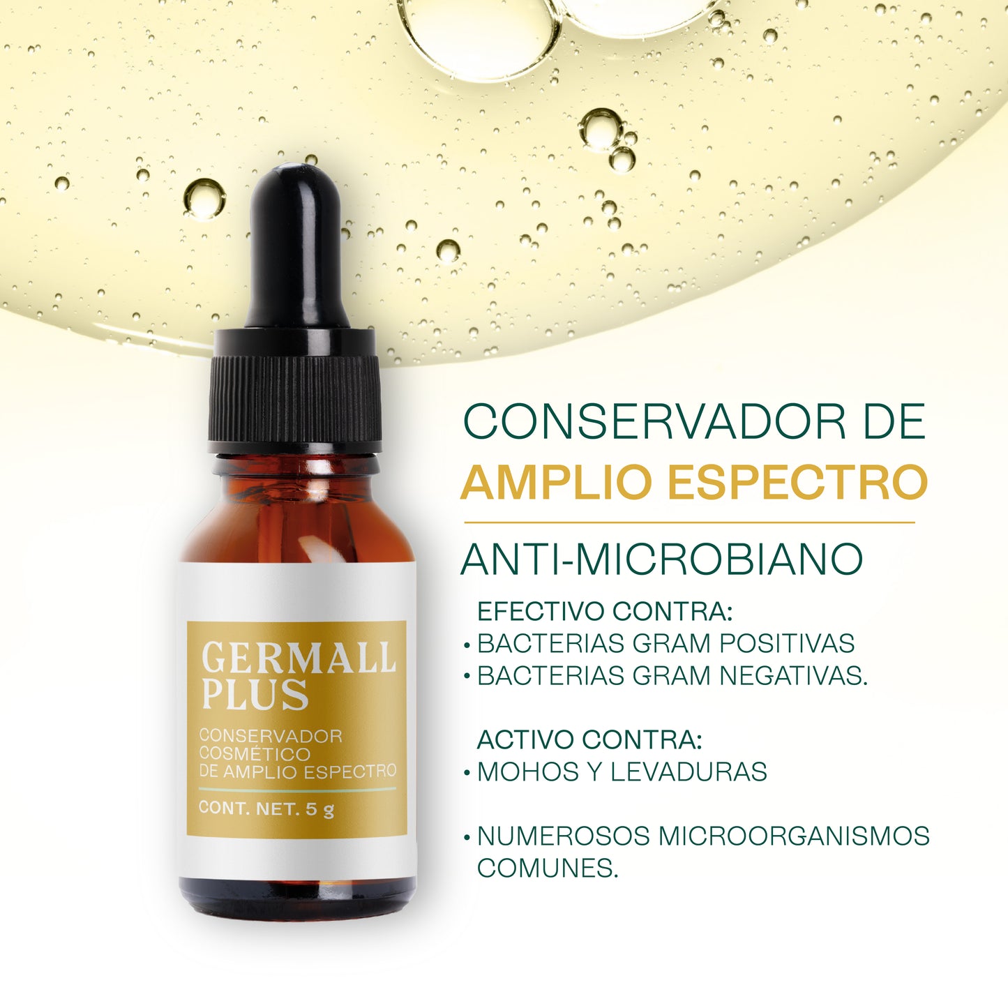Germall Plus | Conservador Líquido de Amplio Espectro y Alta Eficacia para Cosméticos de color y bloqueadores solares