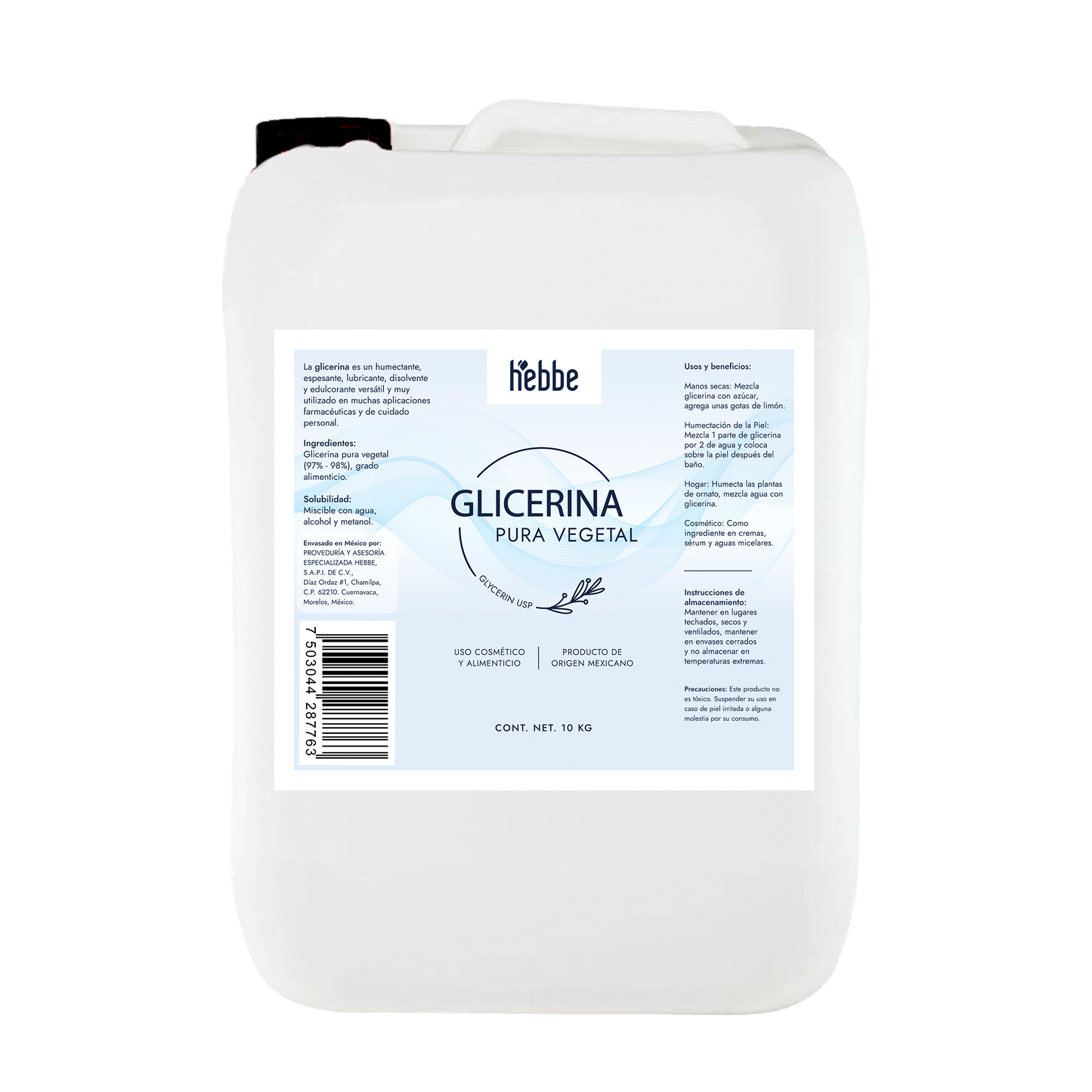 Glicerina Vegetal | Facial, Corporal y Capilar | El Imán de Agua para Piel y Cabello