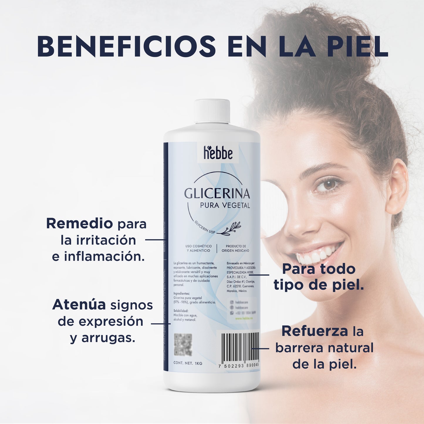 Glicerina Vegetal | Facial, Corporal y Capilar | El Imán de Agua para Piel y Cabello