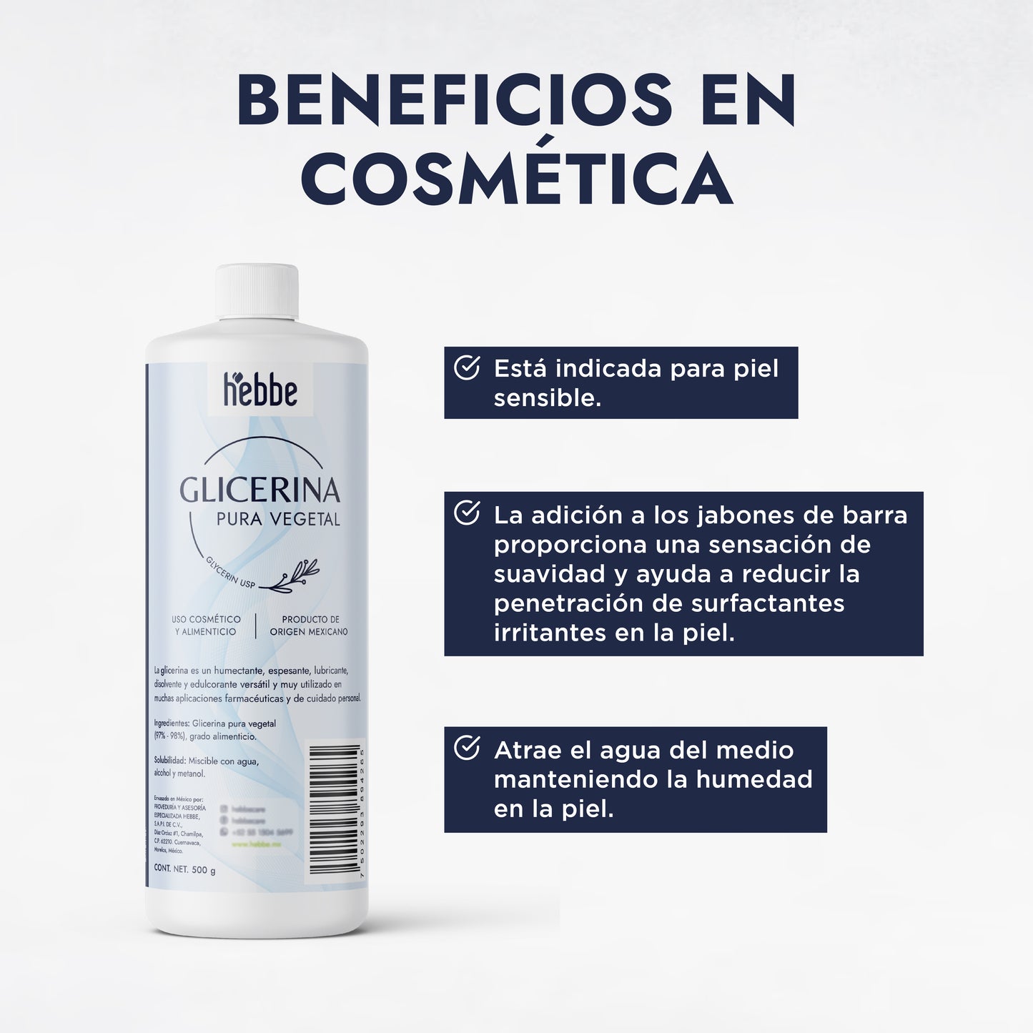 Glicerina Vegetal | Facial, Corporal y Capilar | El Imán de Agua para Piel y Cabello