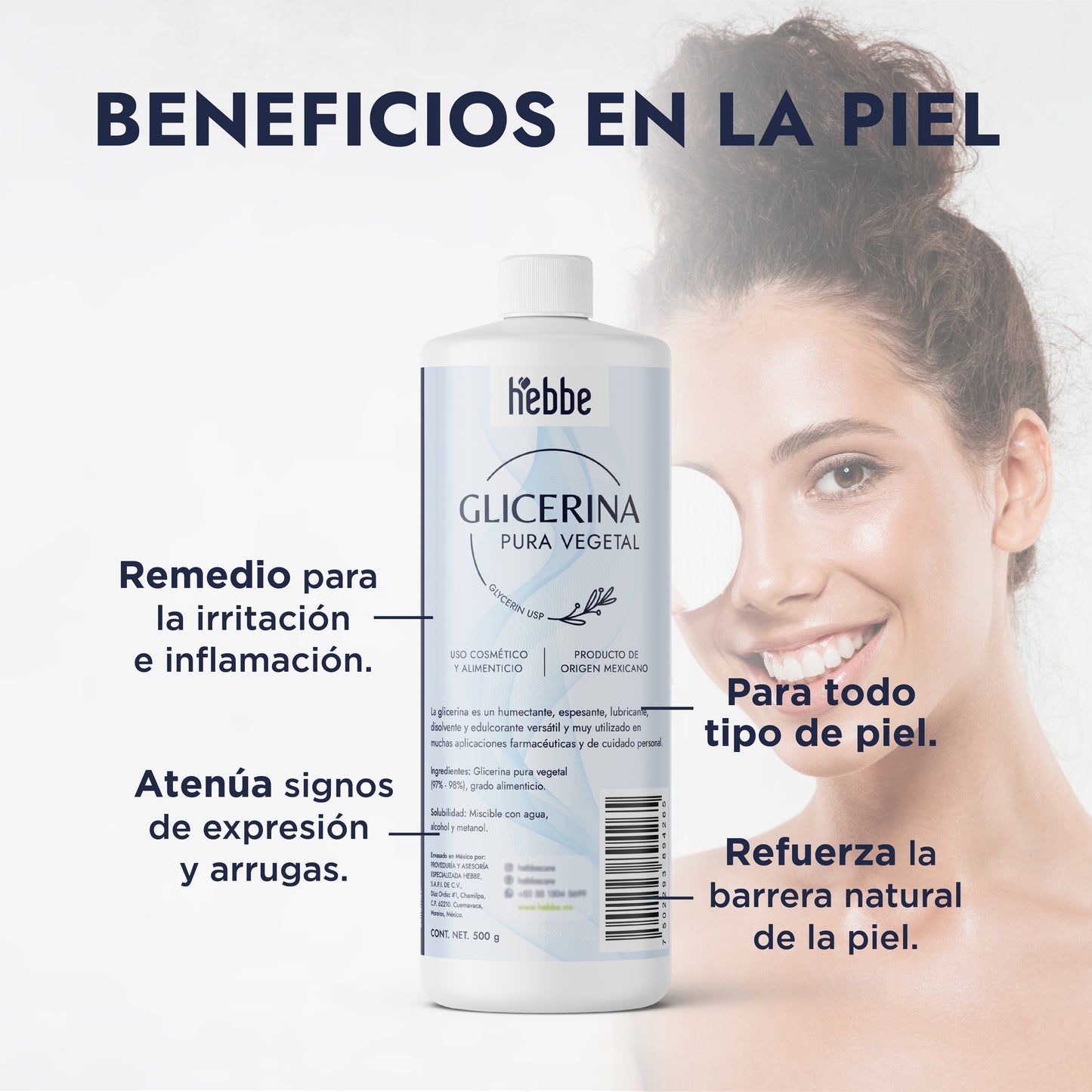 Glicerina Vegetal | Facial, Corporal y Capilar | El Imán de Agua para Piel y Cabello