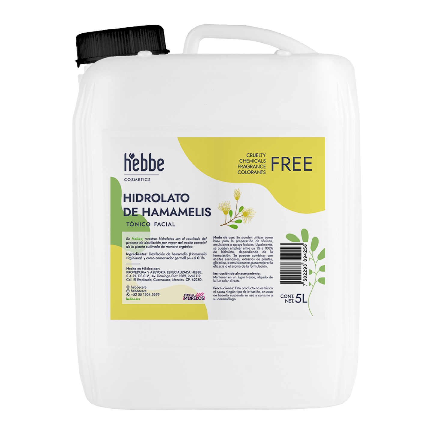 Hidrolato de Hamamelis | Facial y Corporal | Astringente, Purificante y Calmante