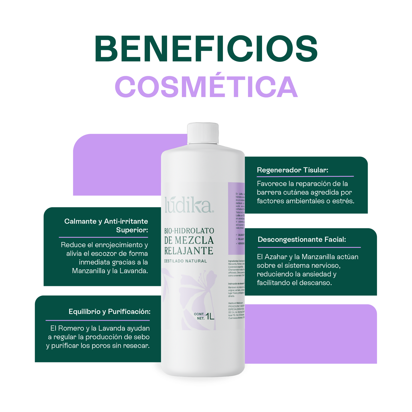 Hidrolato de Mezcla Relajante Puro | Calma, Relaja y Revitaliza Cuerpo y Mente