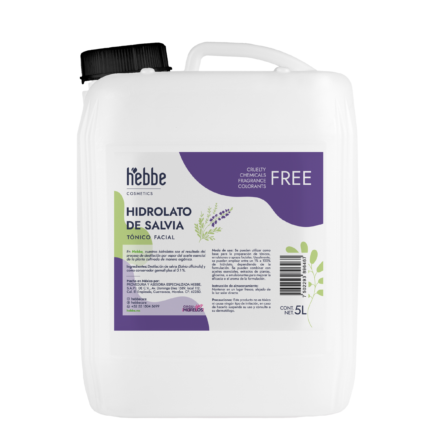 Hidrolato de Salvia | Facial y Corporal | Purificante, Seborregulador y Astringente