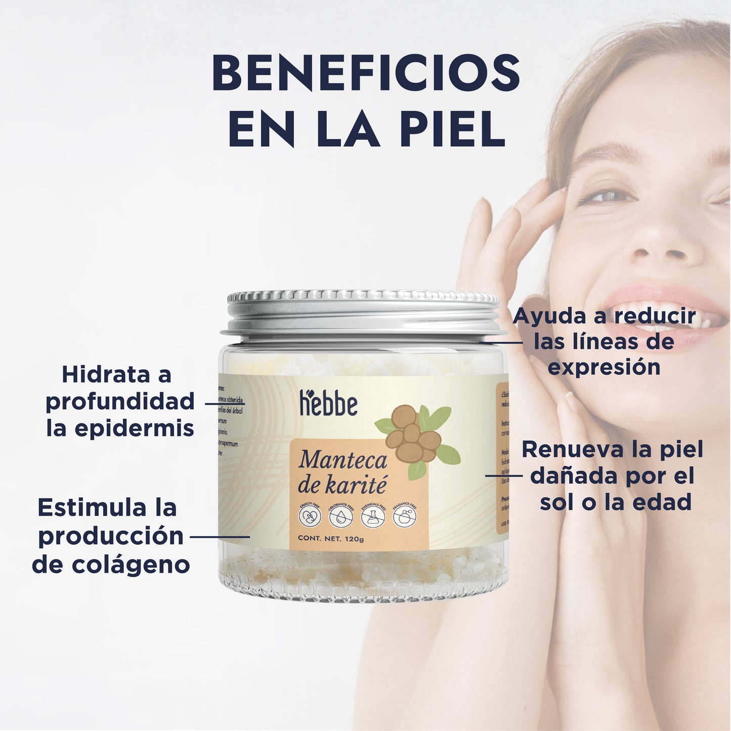 Manteca de Karité | Cuerpo, Rostro y Cabello | Emoliente, Reparadora y Protectora