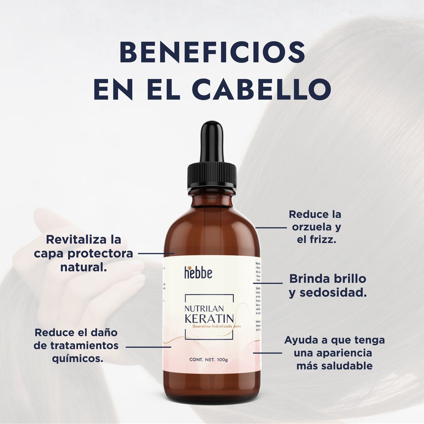 Proteína de Queratina Hidrolizada | Cabello y Uñas | Reestructurante, Filmógena y Protectora