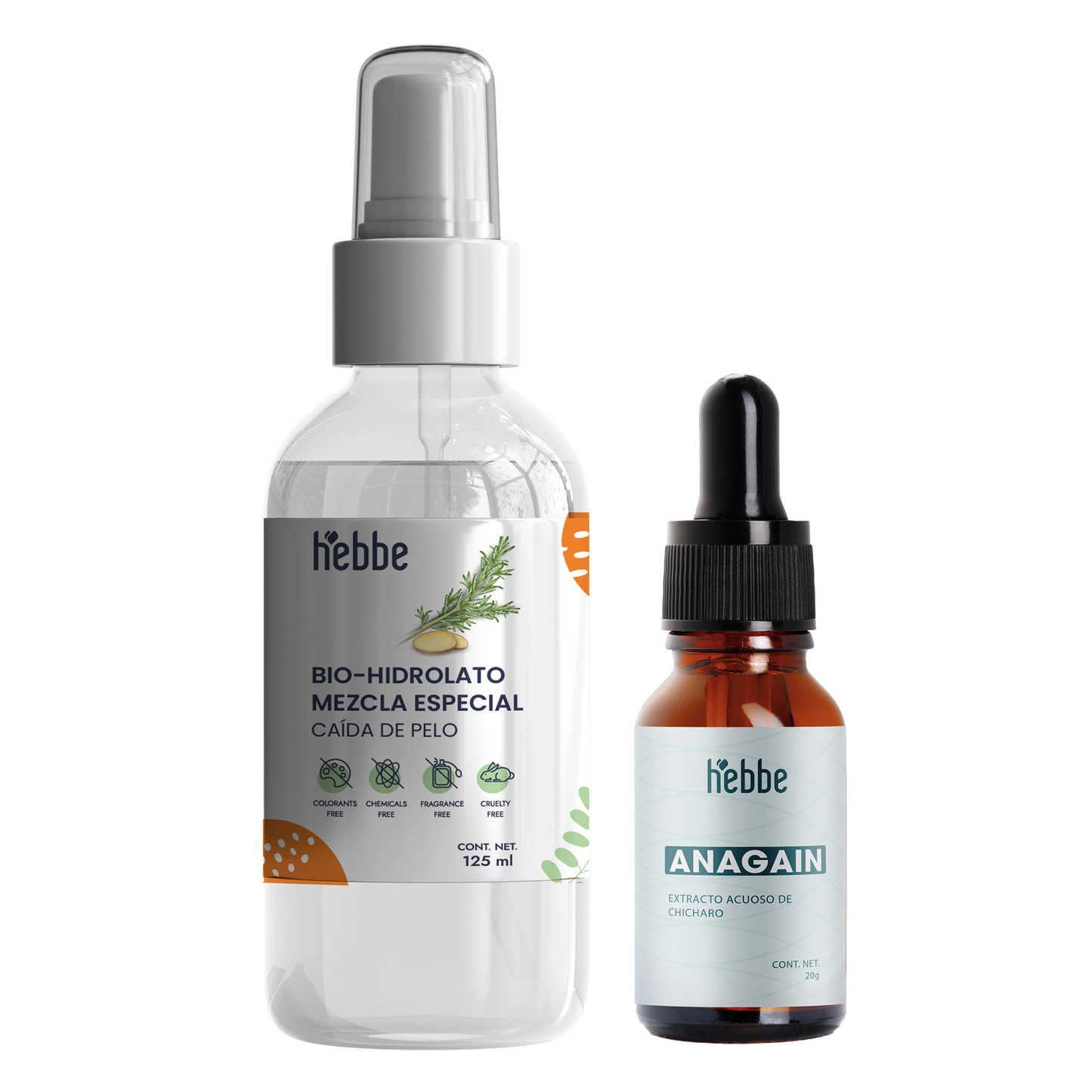 Kit Anticaída | Hidrolato Herbal y Anagain para Fortalecer, Reparar y Revitalizar el Cabello