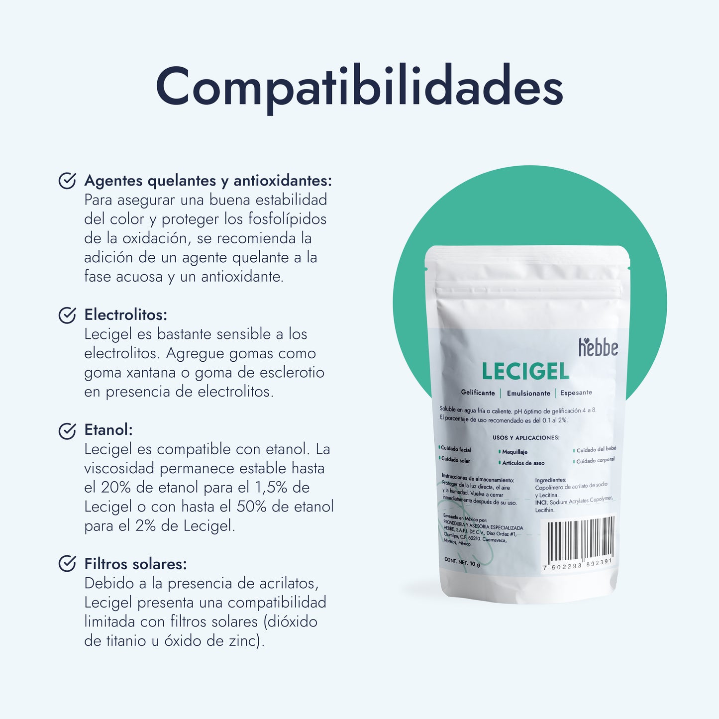 Lecigel | Facial, Corporal y Capilar | Gelificante y Emulsionante "Todo en Uno"