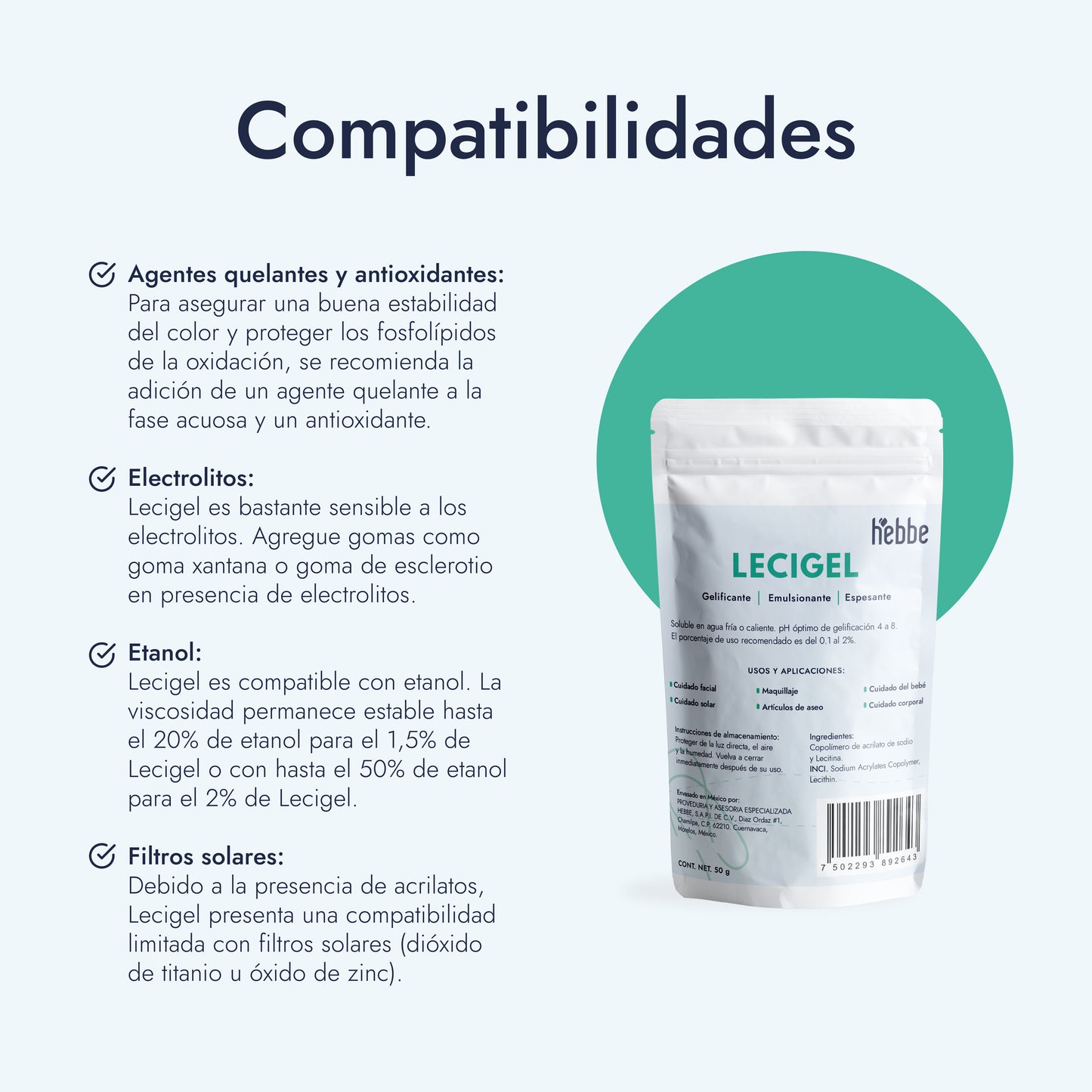 Lecigel | Facial, Corporal y Capilar | Gelificante y Emulsionante "Todo en Uno"
