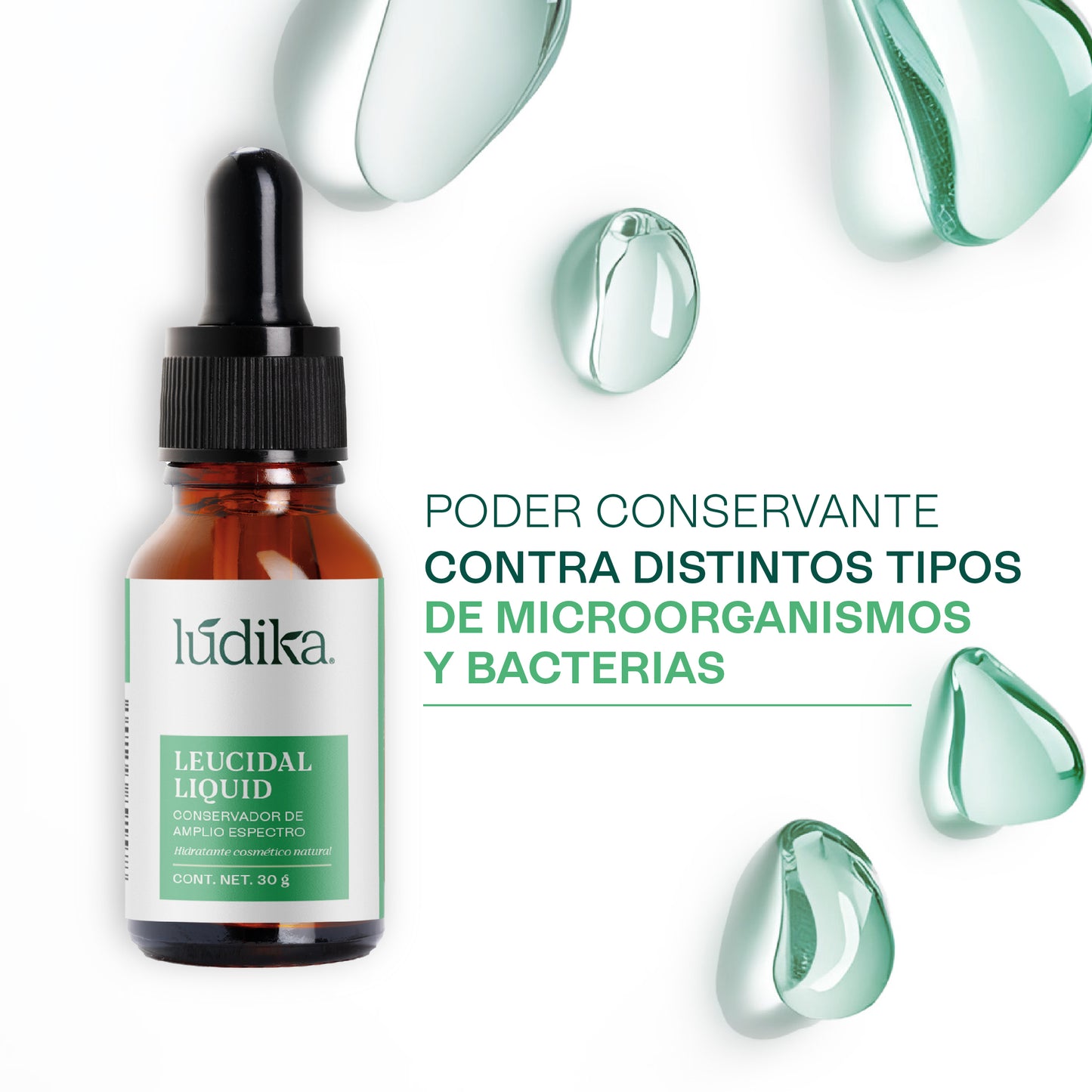 Leucidal Liquid | Conservador Natural de Amplio Espectro con Propiedades Humectantes para Cosmética Natural