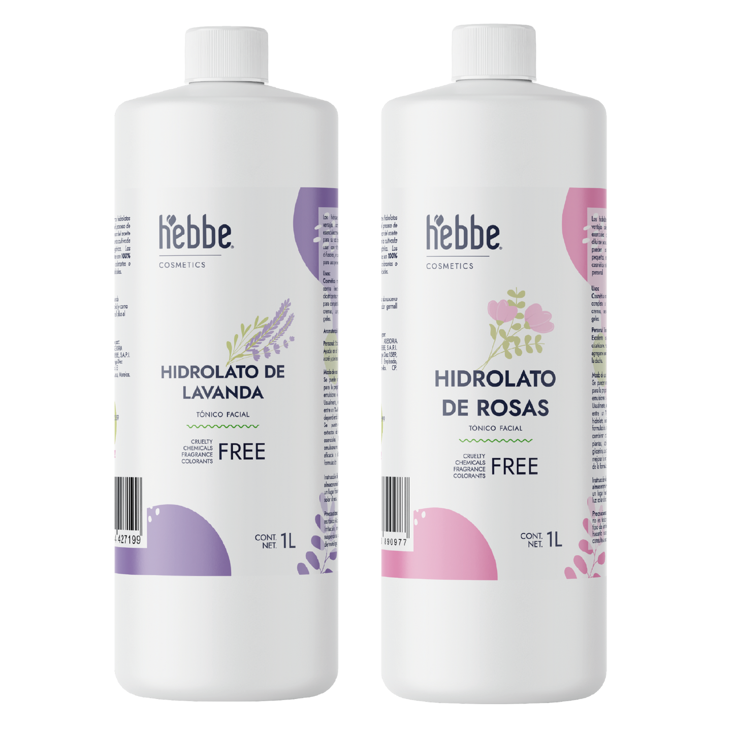 Kit de Hidrolatos | 2 Tónicos Faciales Puros para Refrescar y Equilibrar tu Piel A escoger 1 L c/u