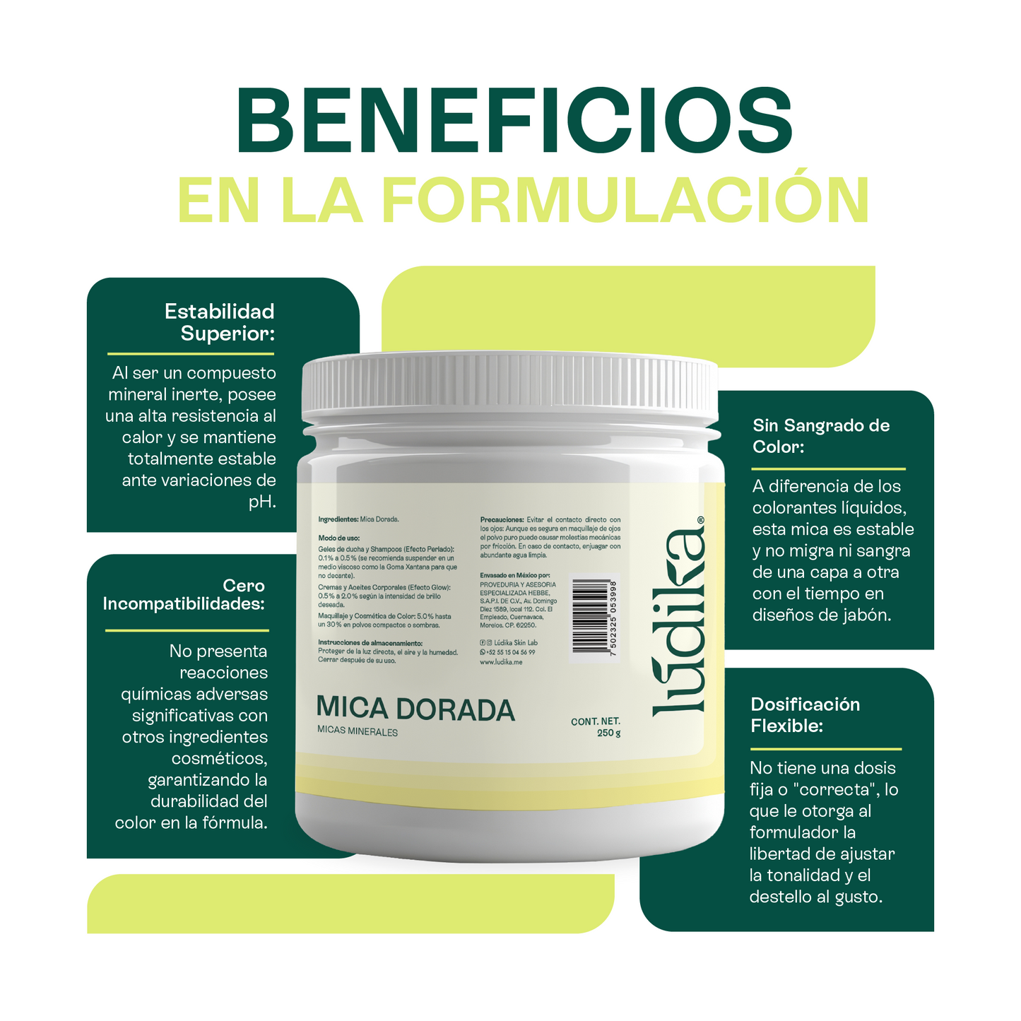 Mica Dorada | Pigmento Perlado Luminoso para Cosméticos Radiantes