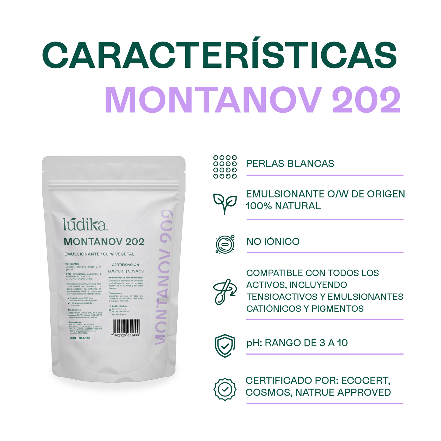Montanov 202 | Emulsionante O/W | Promotor de Cristales Líquidos y Emoliente Soft-Touch