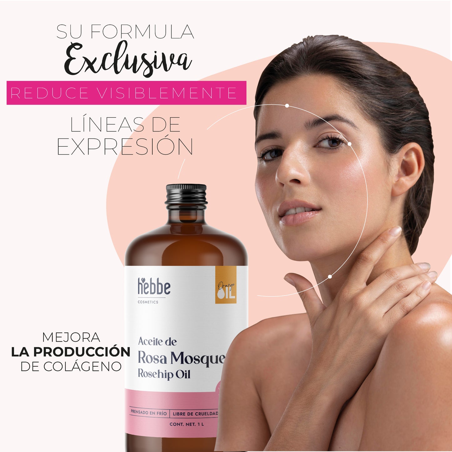Aceite de Rosa Mosqueta Virgen | Facial y corporal | Regenerador, AntiEdad, AntiEstrias y Potente Hidratante en zona de contorno de ojos