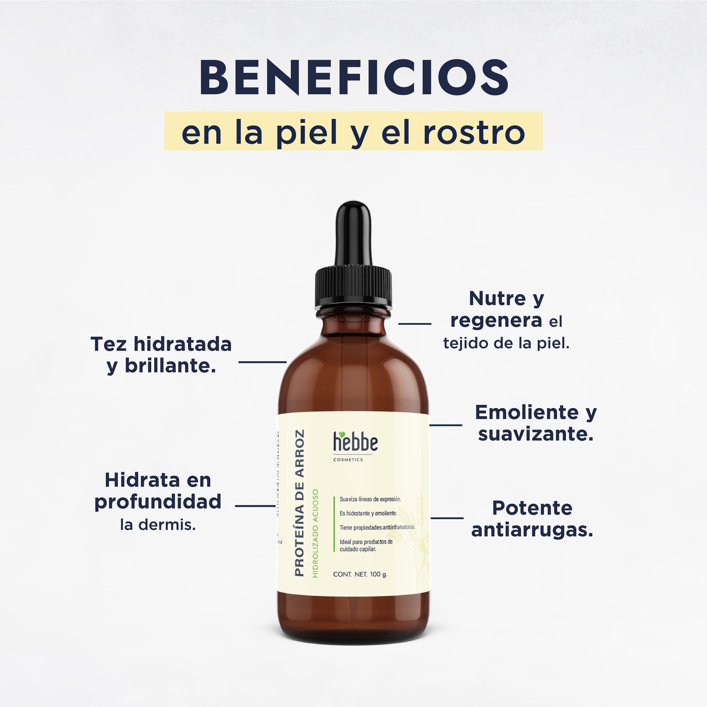 Proteína de Arroz Hidrolizada | Capilar, Corporal y Facial | Voluminizador Capilar y Fortalecedor Vegano