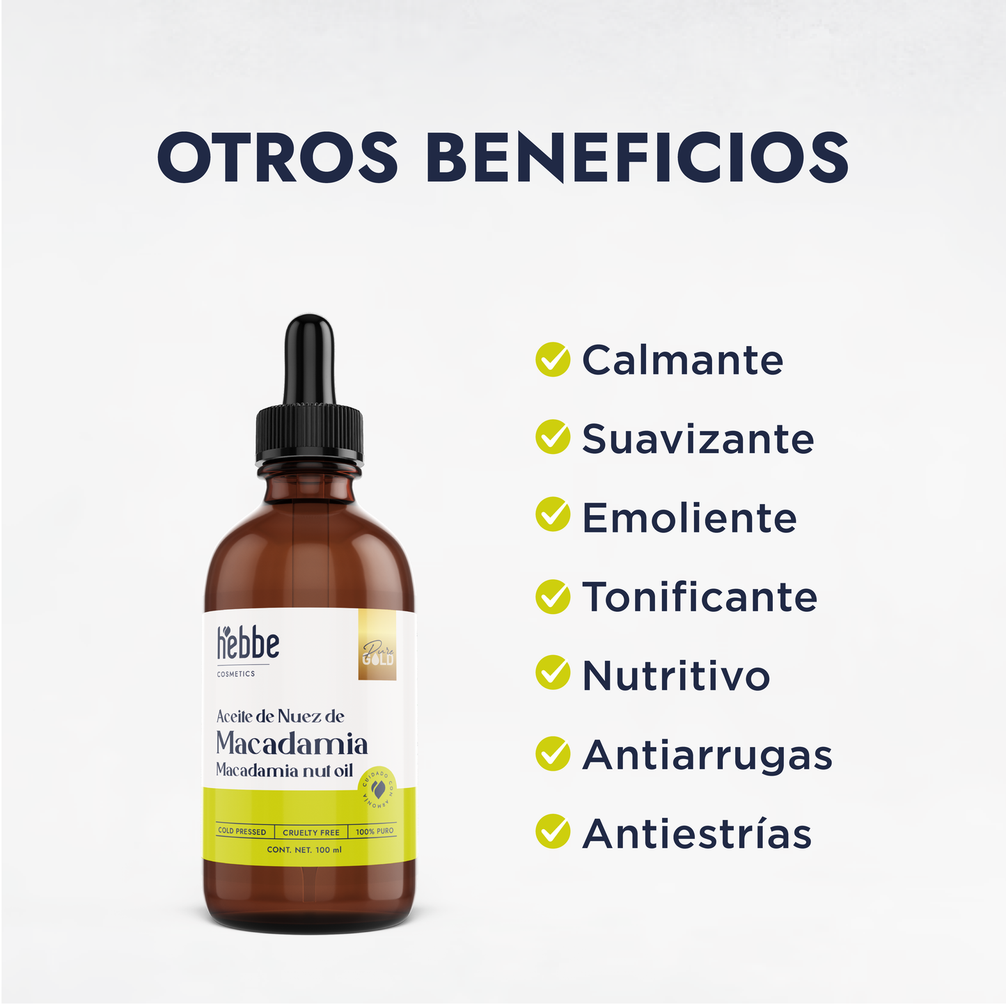 Aceite de Nuez de Macadamia | Facial y Capilar | Antiedad, Reparador Capilar y Súper Hidratante