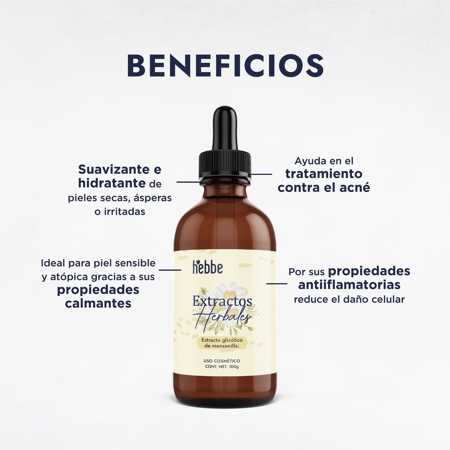 Extracto Glicólico de Manzanilla | Facial, Corporal y Capilar | Activo Calmante, Antiinflamatorio y Reparador