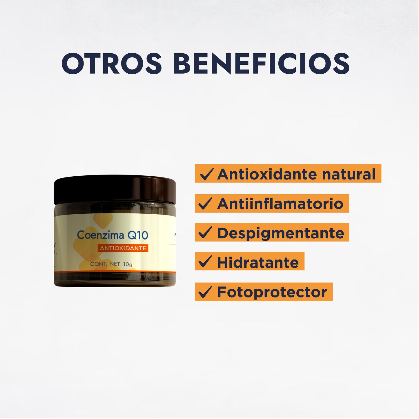 Coenzima Q10 | Facial y Capilar | Potente Antioxidante Liposoluble, Energizante Celular y Antiedad