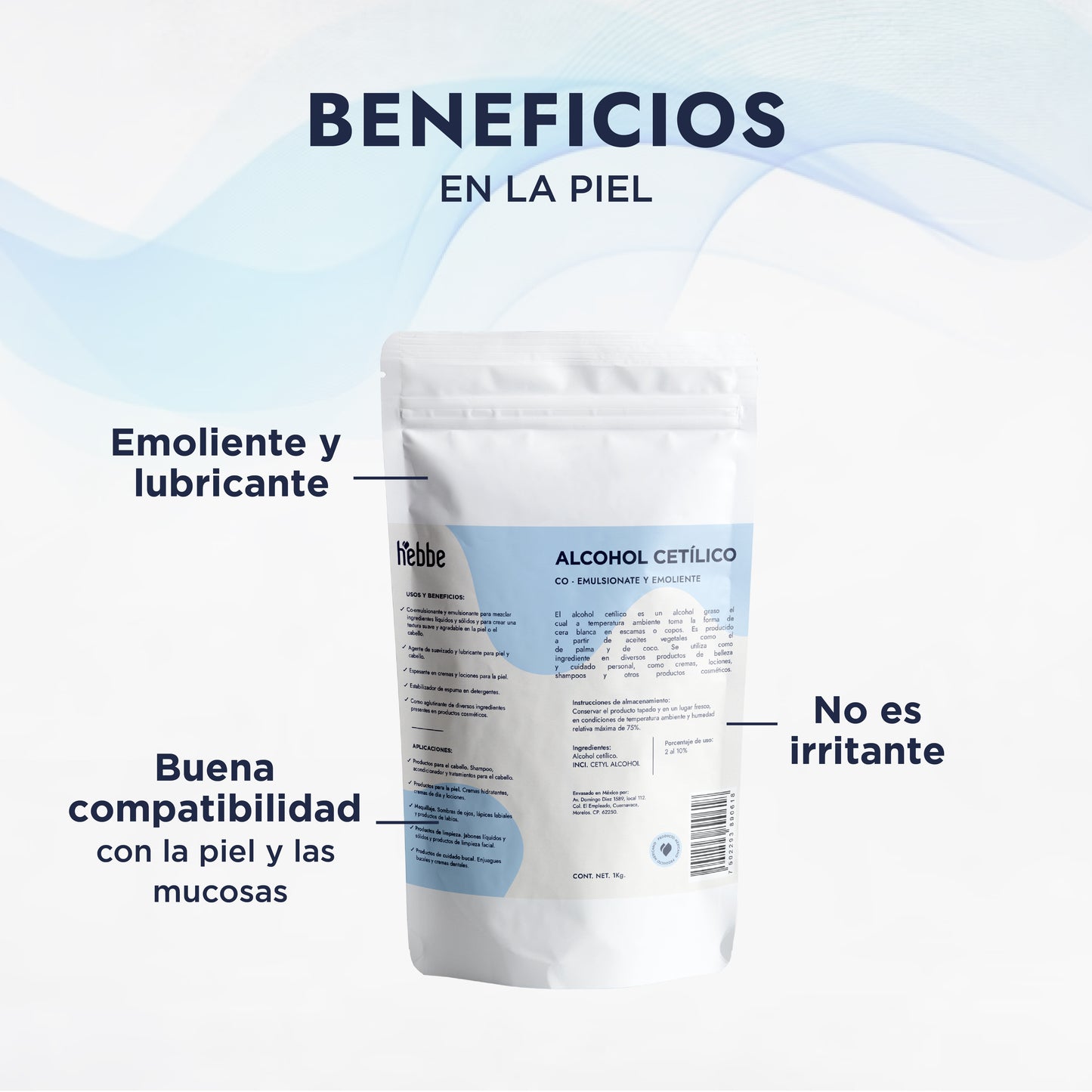 Alcohol Cetílico | Co-emulsionante | Agente de Consistencia, Espesante, Emoliente y Acondicionador