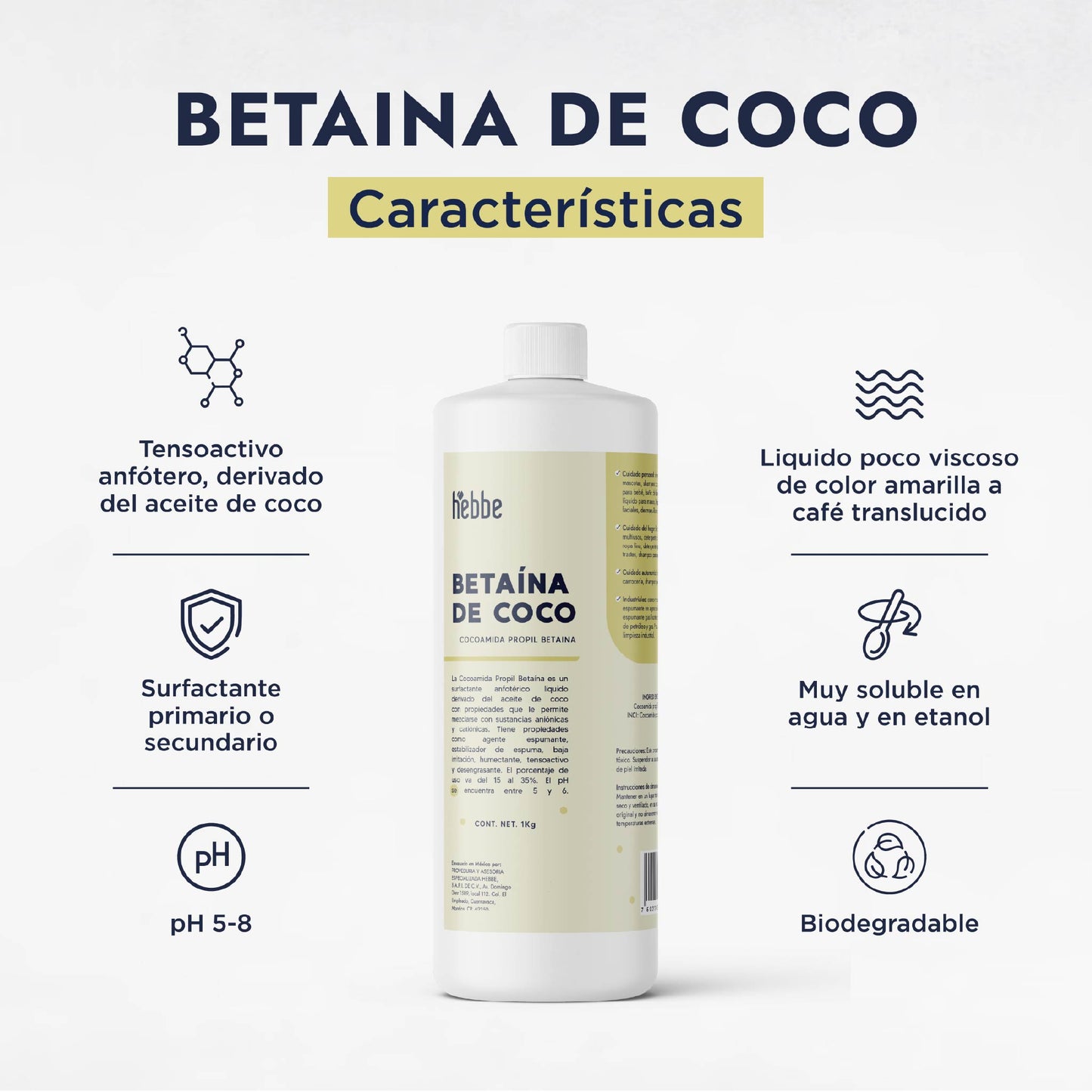 Betaína de Coco | Co-Tensioactivo y Potenciador de Espuma | Suavidad Derivada del Coco