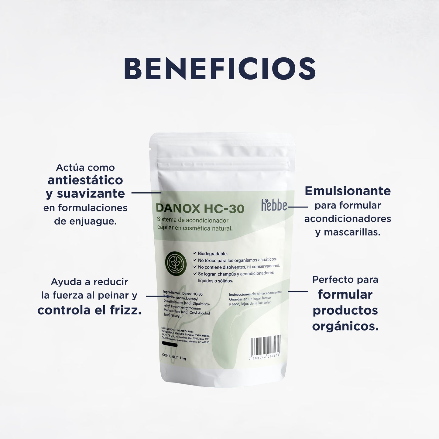 Danox HC-30 Lúdika | El Acondicionador Capilar Biodegradable para un Cabello Suave, Desenredado y sin Frizz