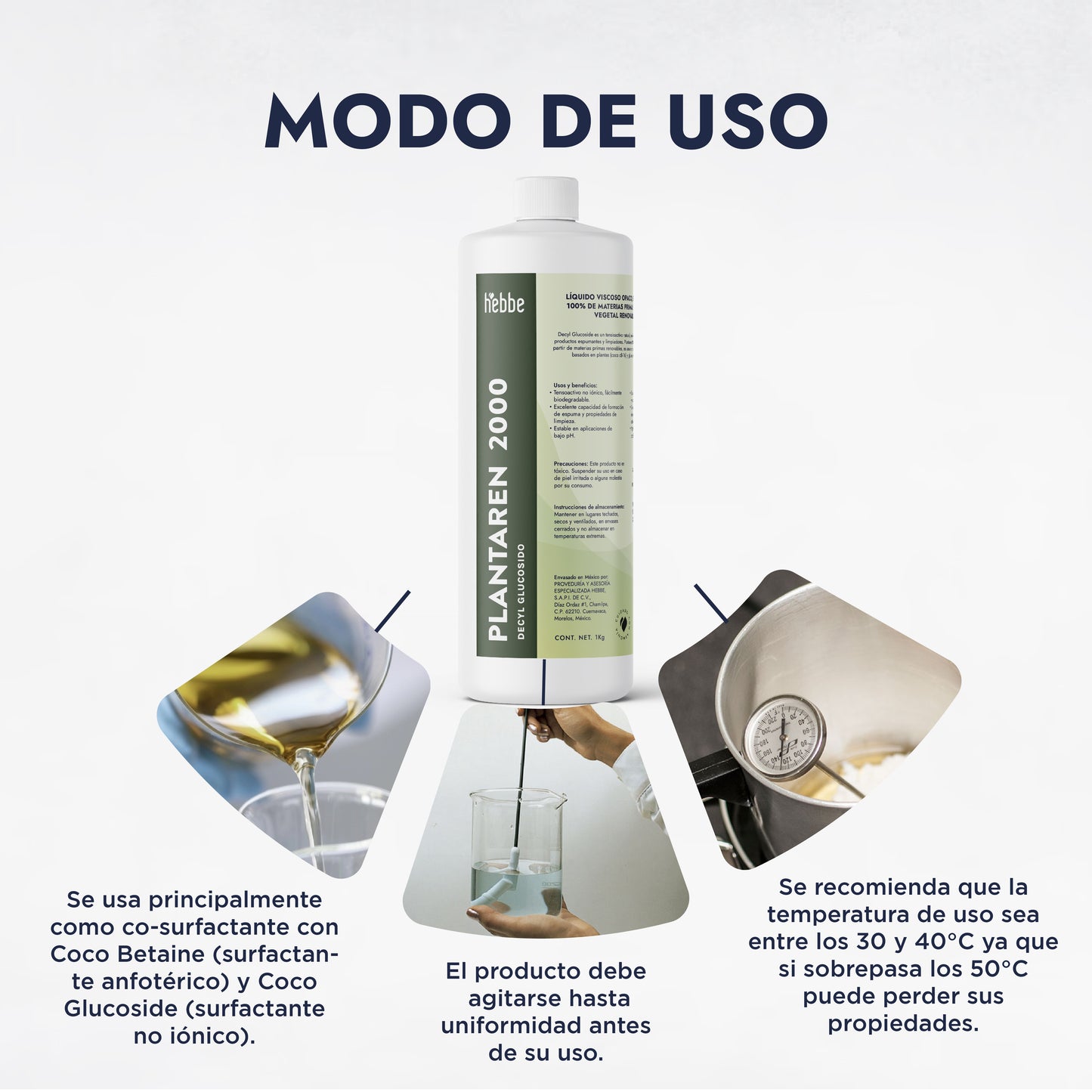 Decil Glucósido (Plantacare 2000) | Tensioactivo de Cosmética Pediátrica | Limpieza Ultra-Delicada y Biodegradable