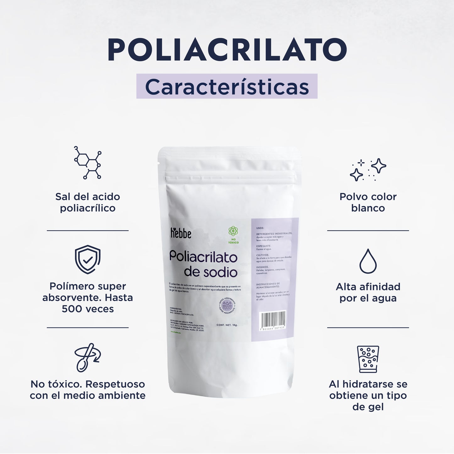 Poliacrilato de Sodio | Polímero Superabsorbente y Espesante para Cosmética y Más