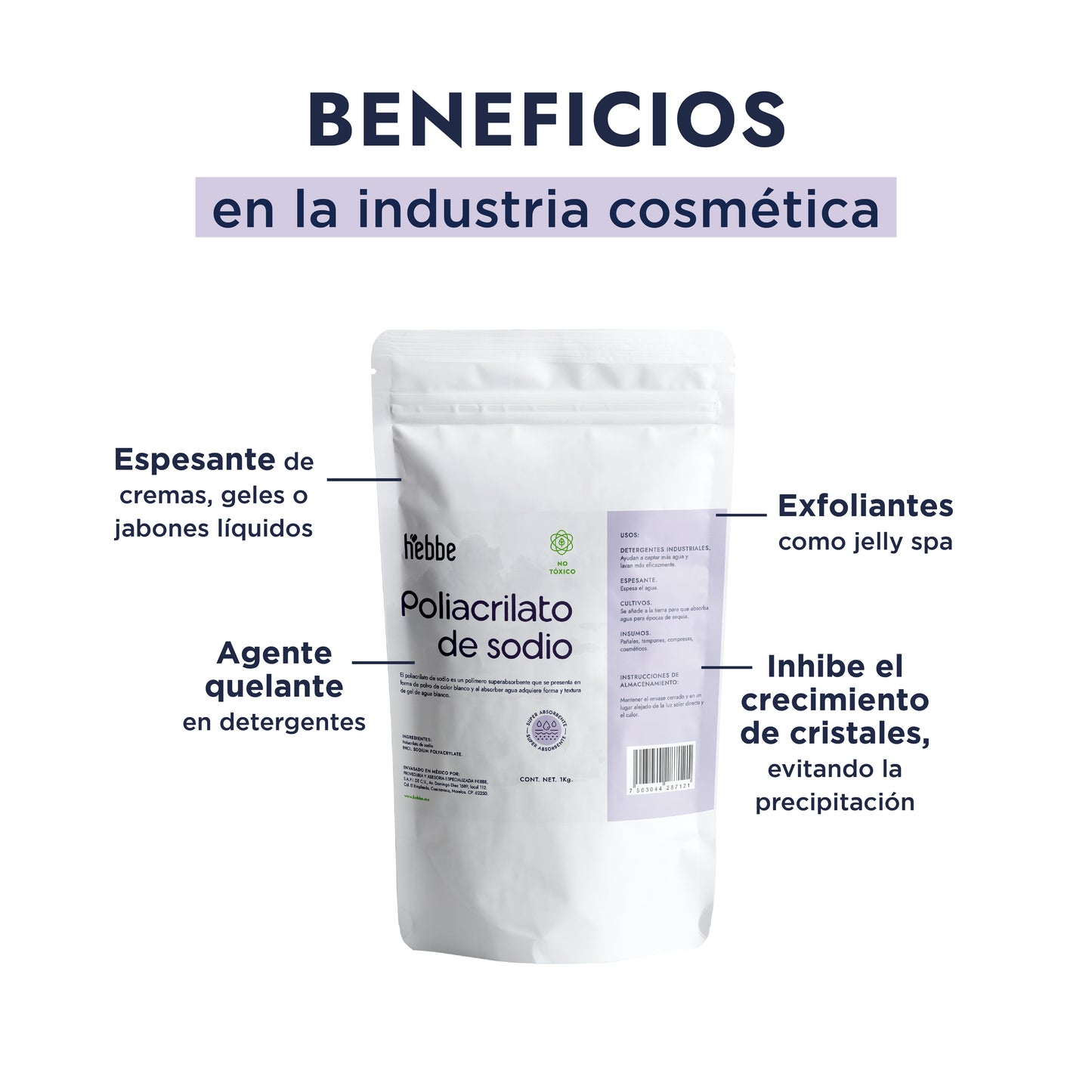 Poliacrilato de Sodio | Polímero Superabsorbente y Espesante para Cosmética y Más