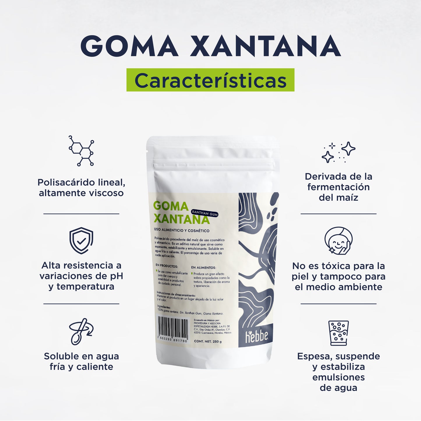 Goma Xantana | Facial, Corporal y Capilar | Espesante Natural y Estabilizador de Amplio Espectro