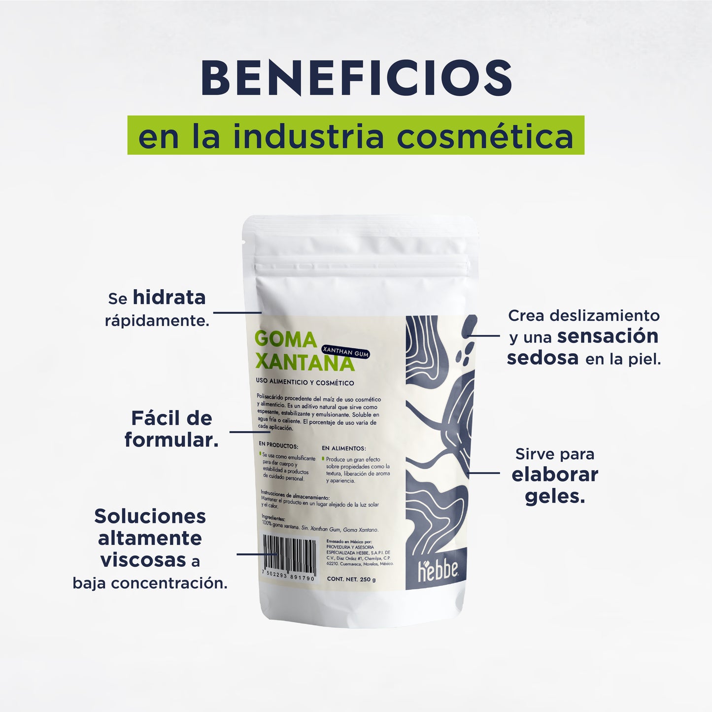 Goma Xantana | Facial, Corporal y Capilar | Espesante Natural y Estabilizador de Amplio Espectro