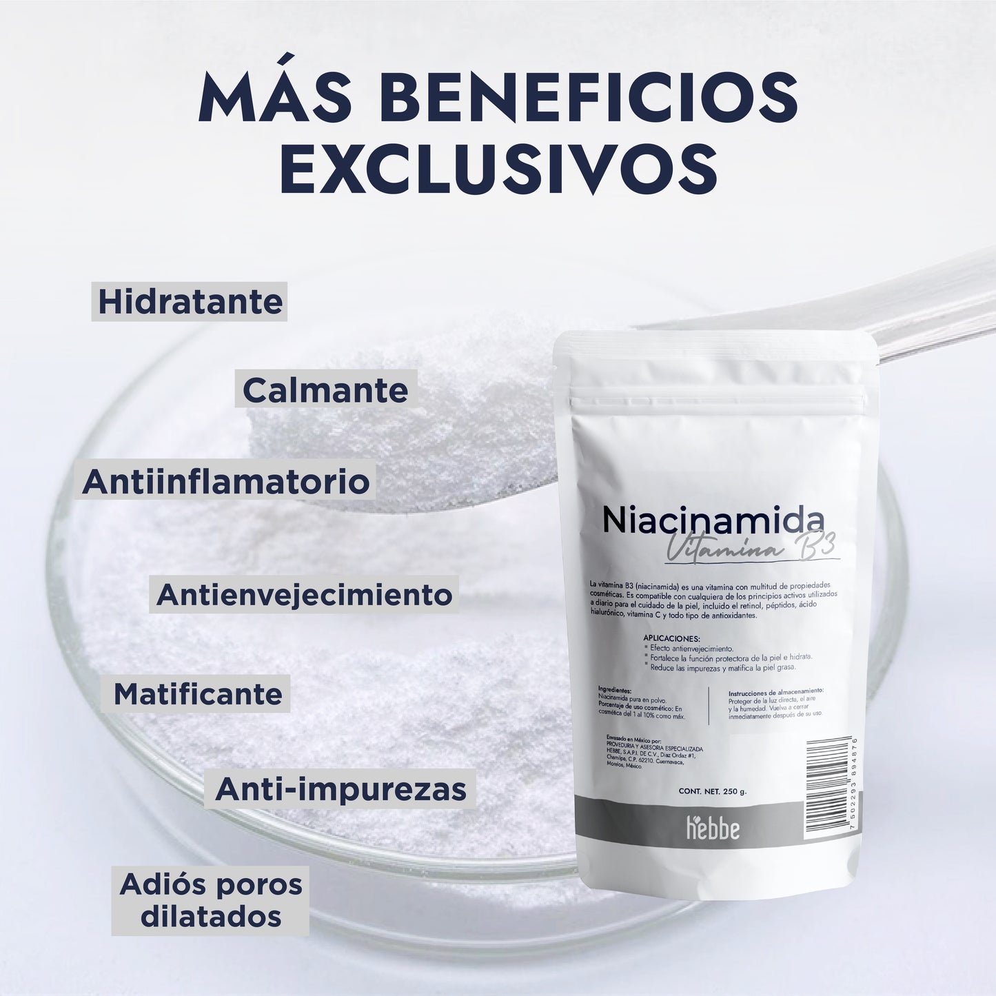 Niacinamida (Vitamina B3) | Facil y Capilar | Multiacción Control de Sebo, Poros y Manchas