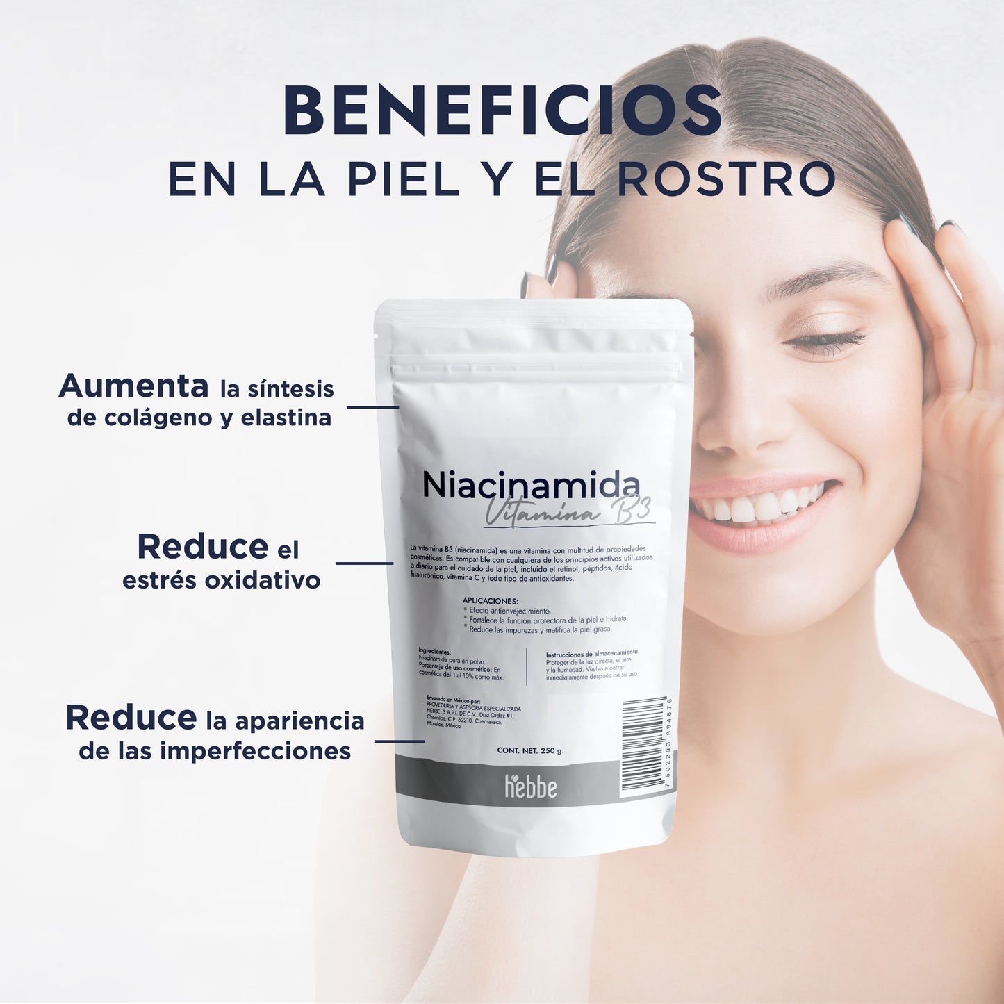 Niacinamida (Vitamina B3) | Facil y Capilar | Multiacción Control de Sebo, Poros y Manchas