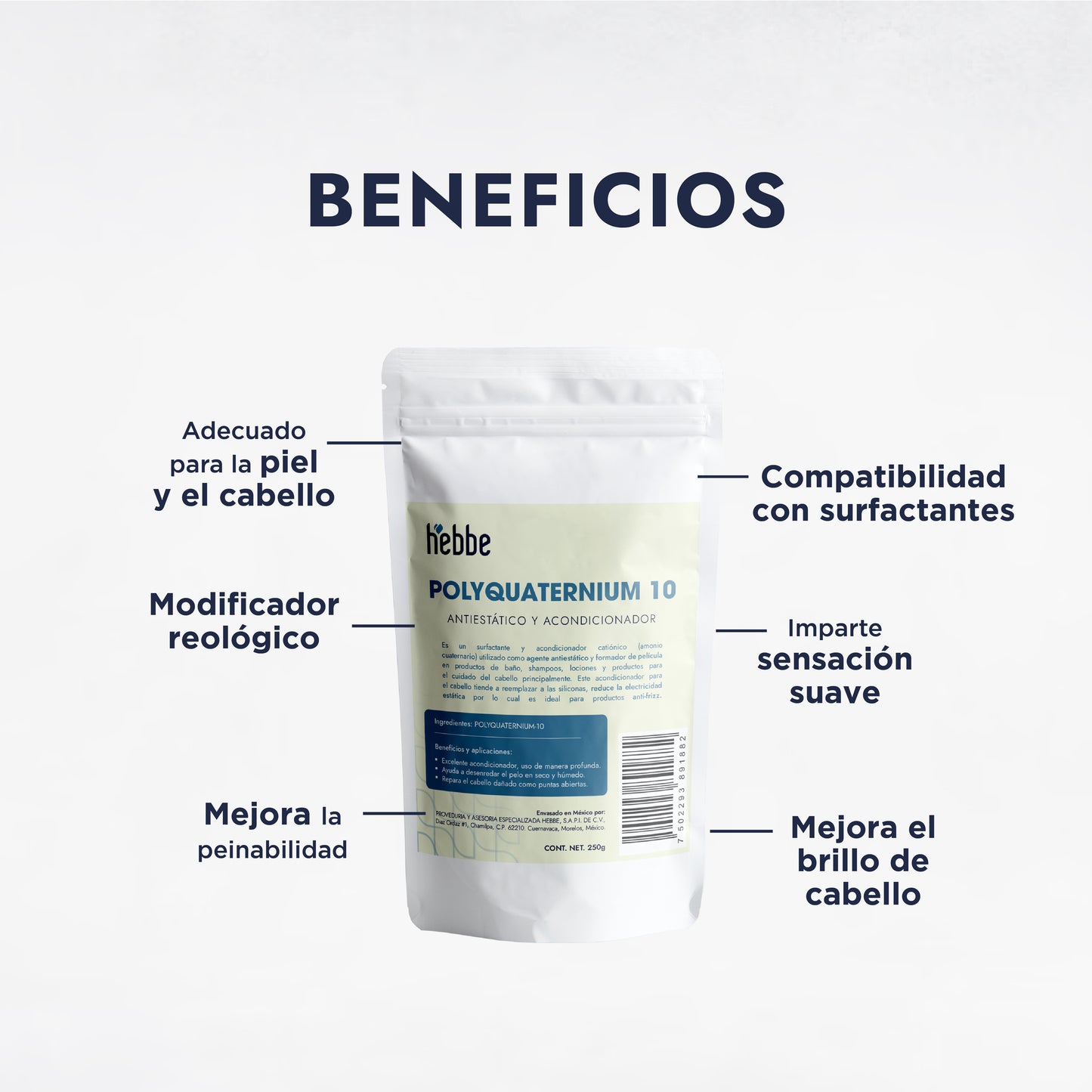 Polyquaternium-10 | Acondicionador Catiónico Natural | Desenredo Superior y Brillo Sedoso