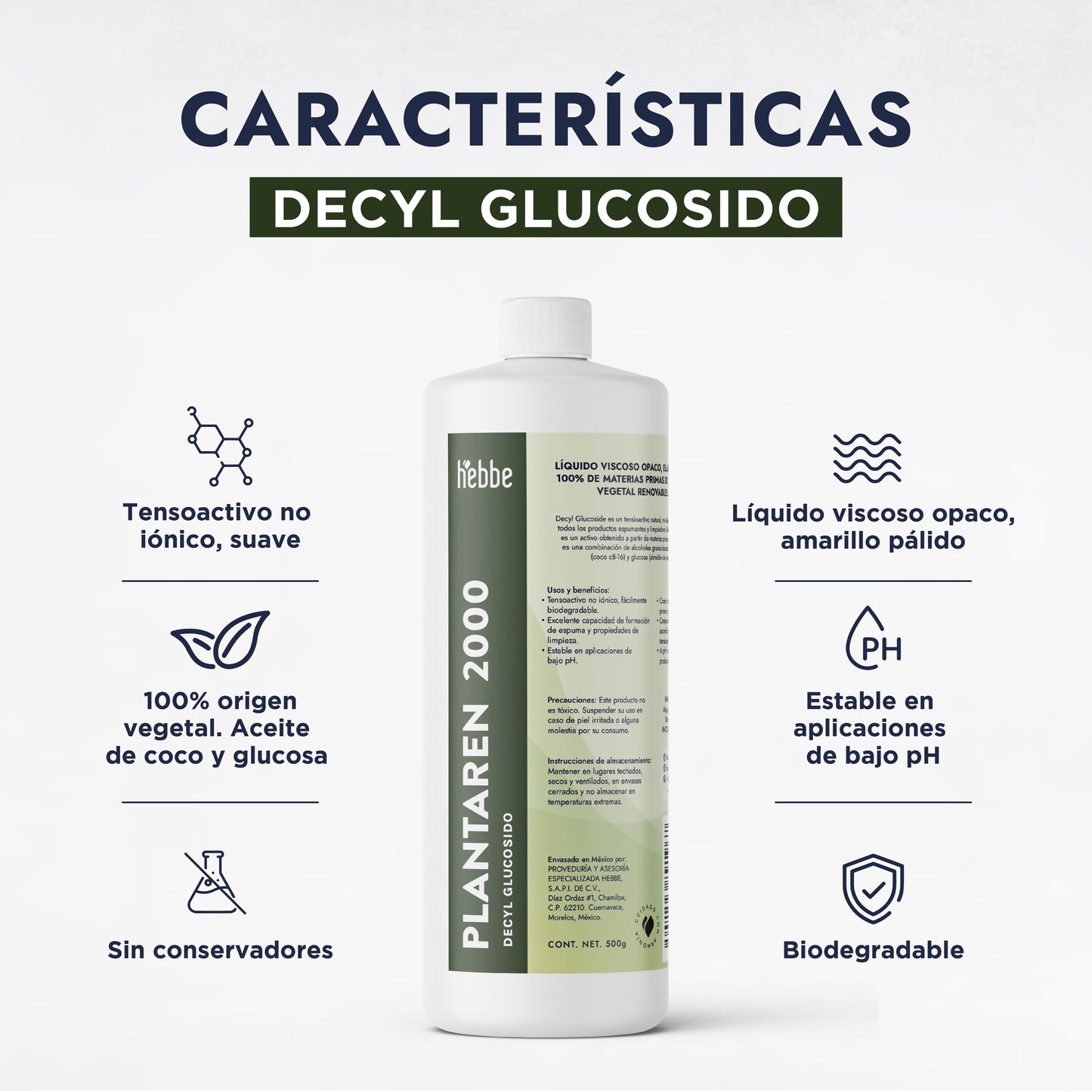 Decil Glucósido (Plantacare 2000) | Tensioactivo de Cosmética Pediátrica | Limpieza Ultra-Delicada y Biodegradable