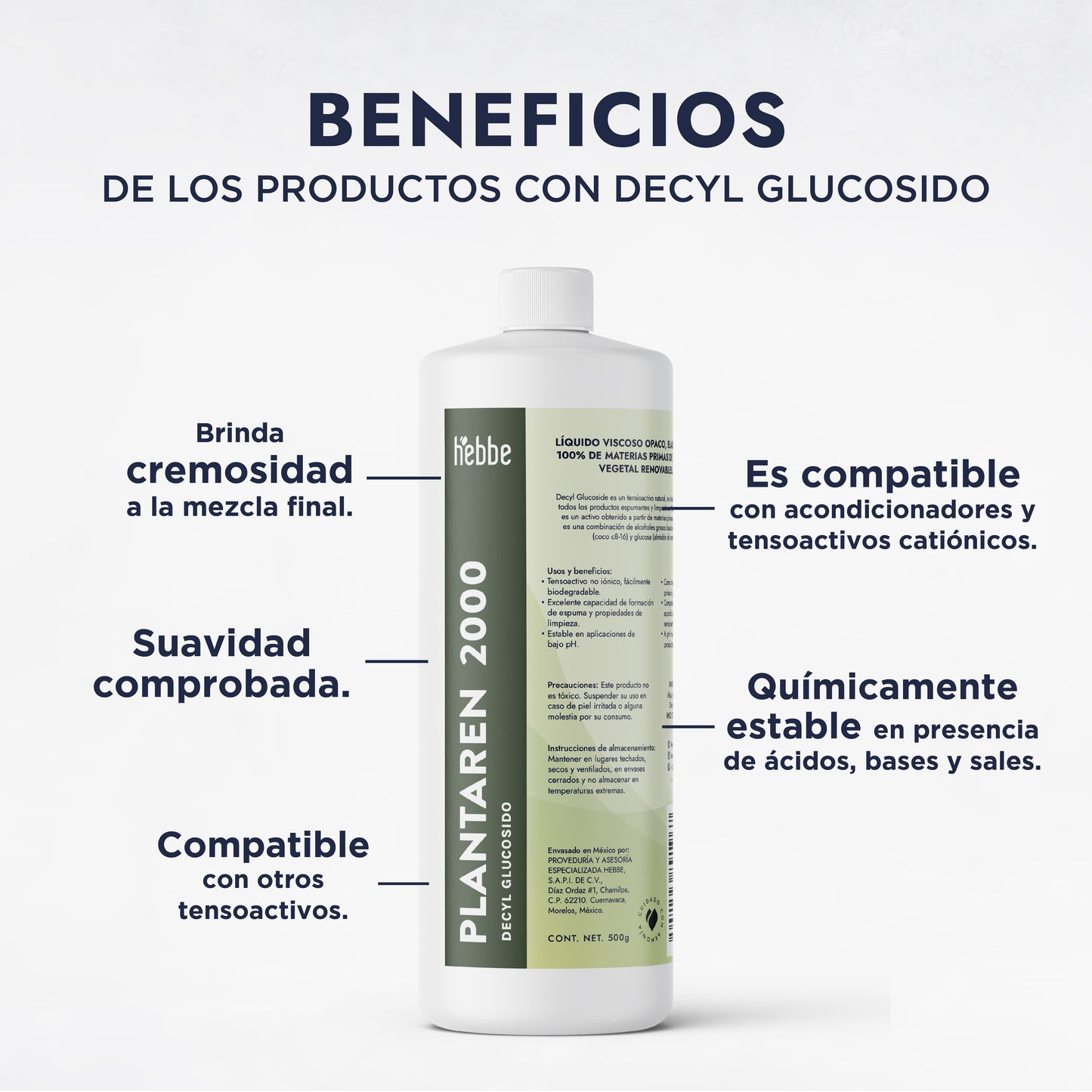 Decil Glucósido (Plantacare 2000) | Tensioactivo de Cosmética Pediátrica | Limpieza Ultra-Delicada y Biodegradable