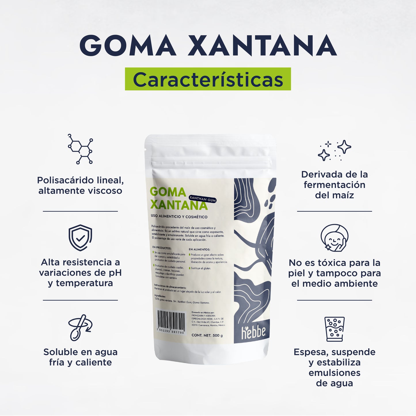 Goma Xantana | Facial, Corporal y Capilar | Espesante Natural y Estabilizador de Amplio Espectro