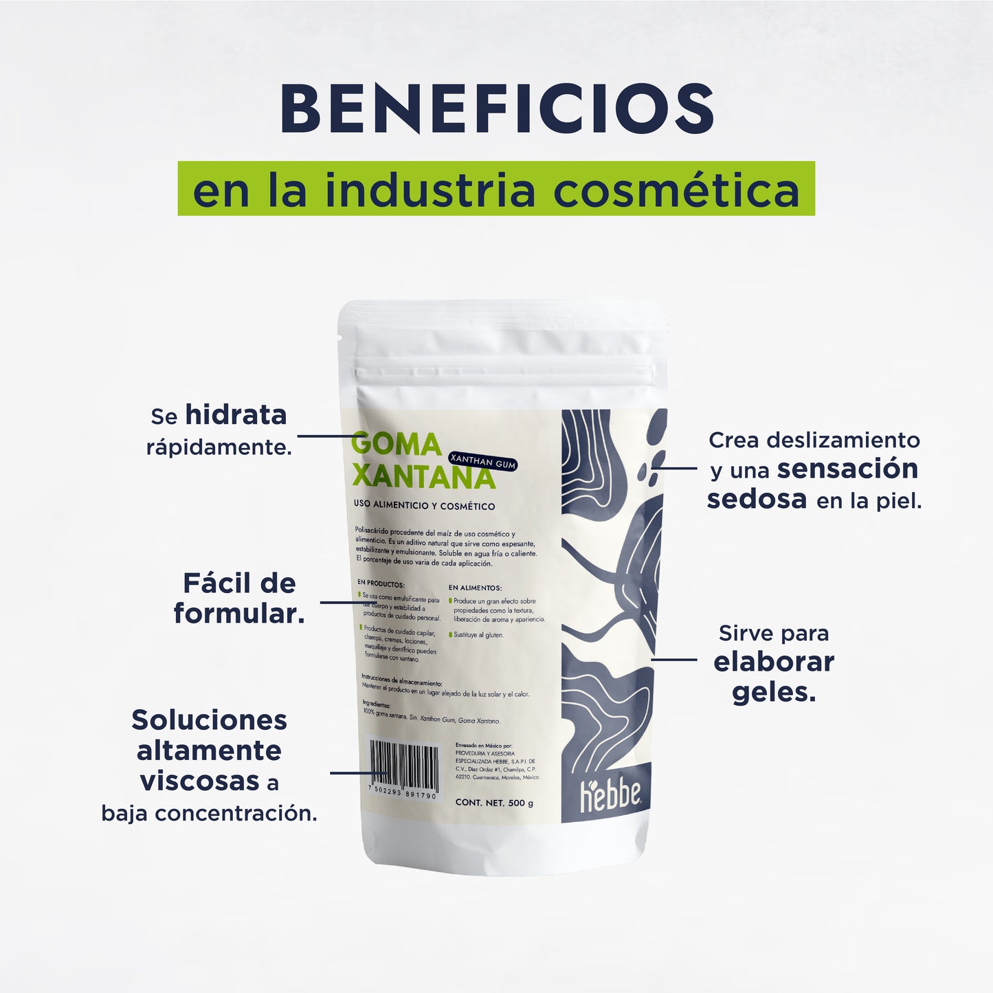Goma Xantana | Facial, Corporal y Capilar | Espesante Natural y Estabilizador de Amplio Espectro