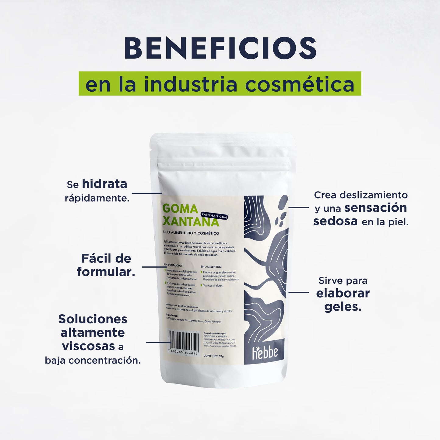 Goma Xantana | Facial, Corporal y Capilar | Espesante Natural y Estabilizador de Amplio Espectro