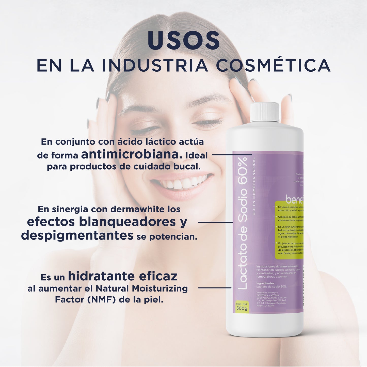 Lactato de Sodio | Humectante Natural Superior | Regulador de pH y Agente Acondicionador