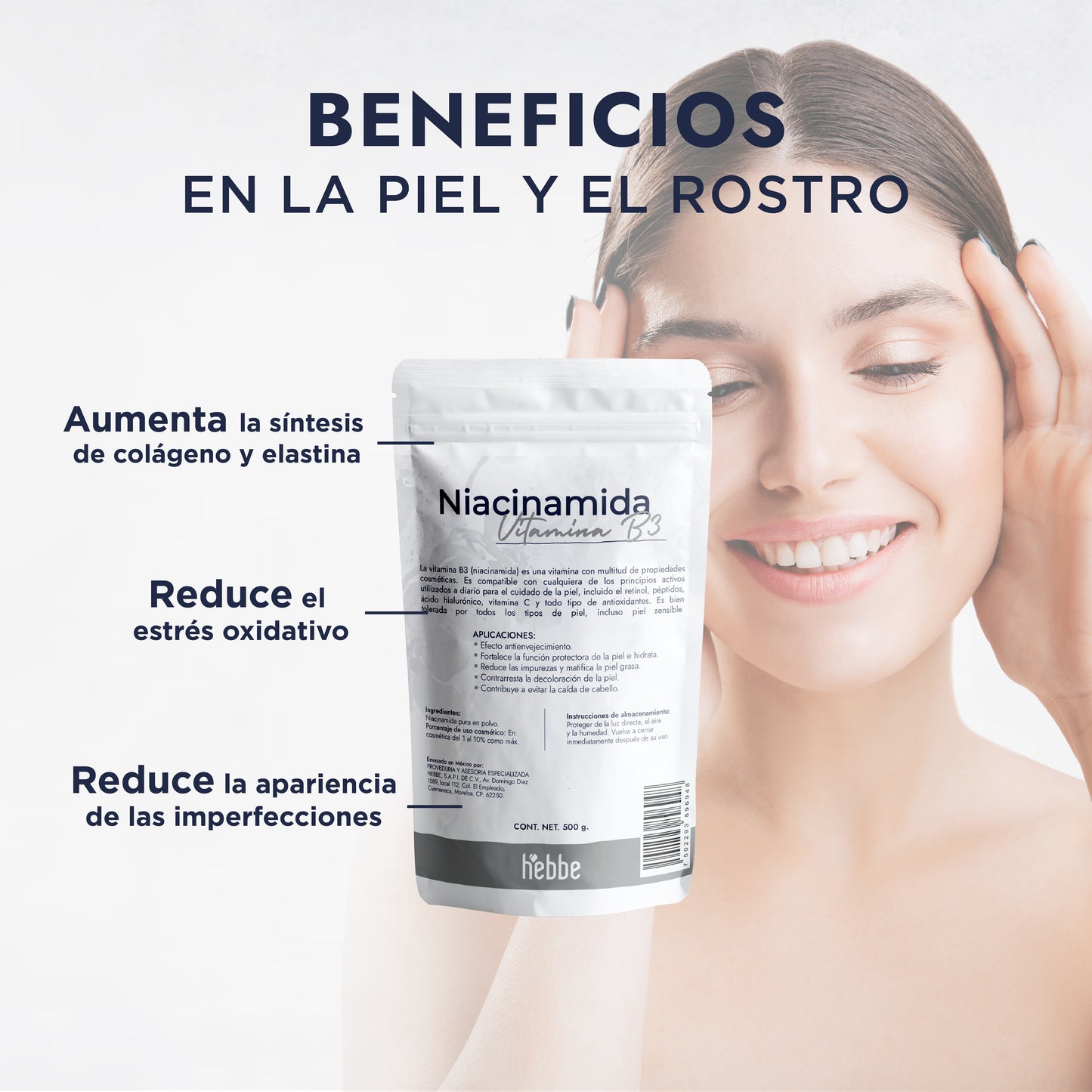 Niacinamida (Vitamina B3) | Facil y Capilar | Multiacción Control de Sebo, Poros y Manchas